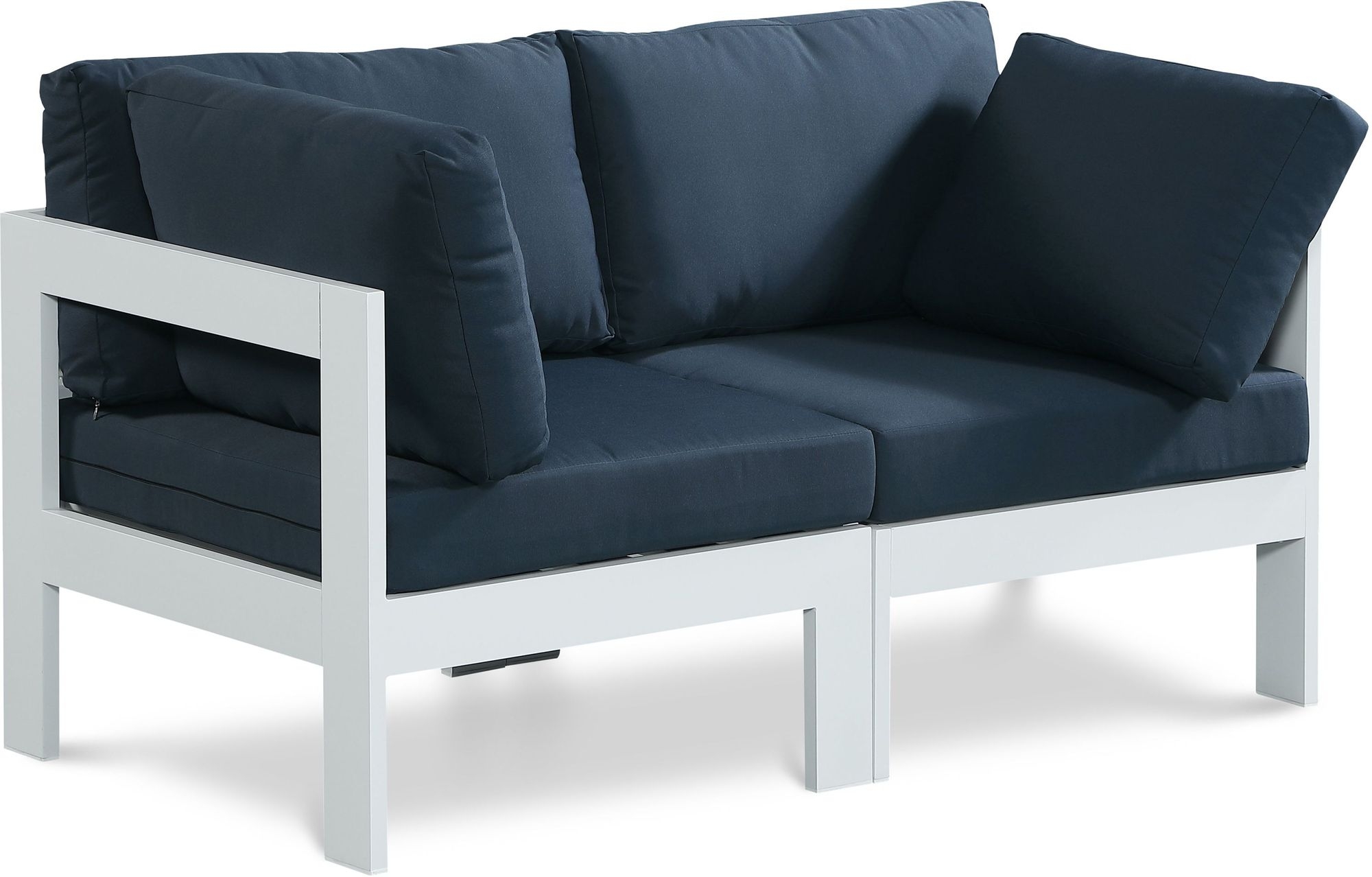 Nizuc 60" Outdoor Patio Waterproof Fabric Modular Sofa with Aluminum Frame
