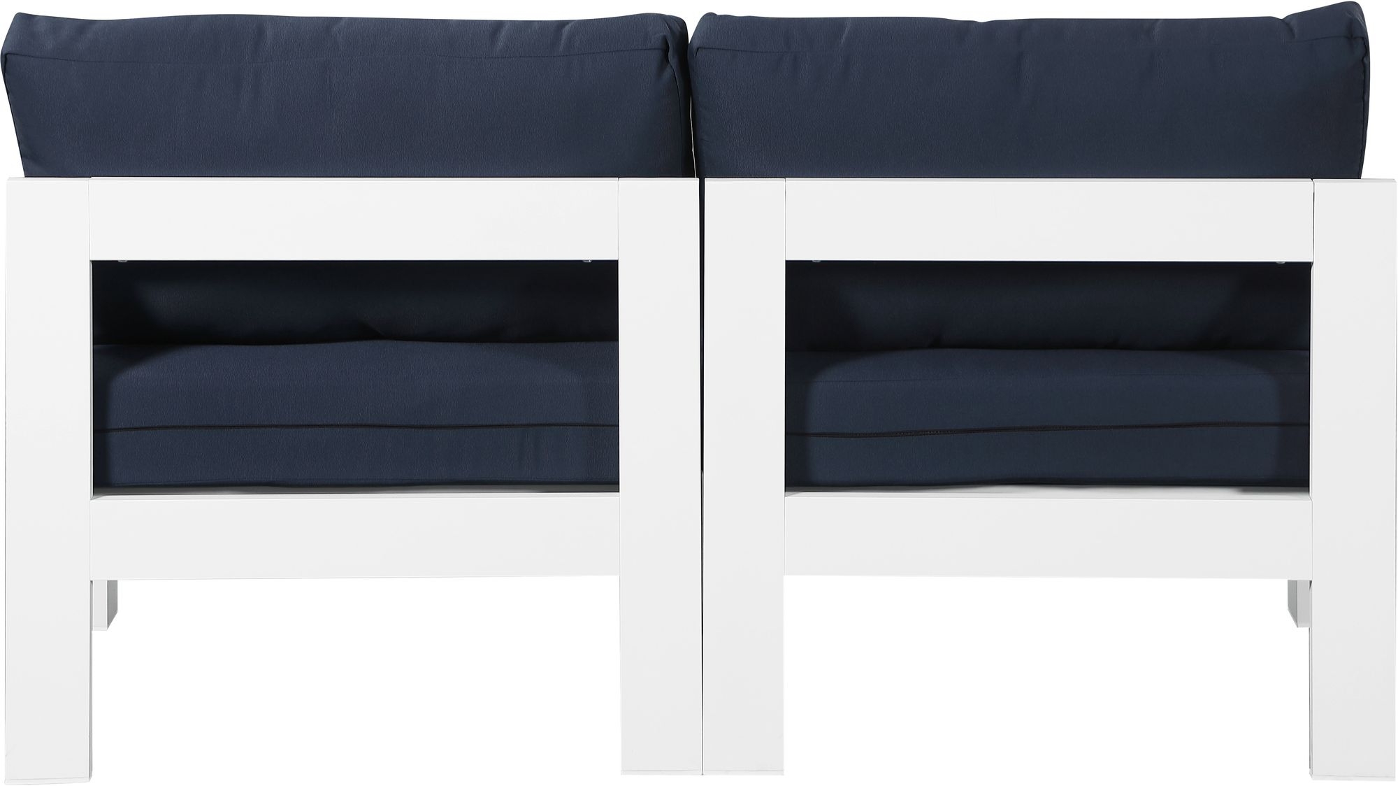 Nizuc 60" Outdoor Patio Waterproof Fabric Armless Modular Sofa with Aluminum Frame