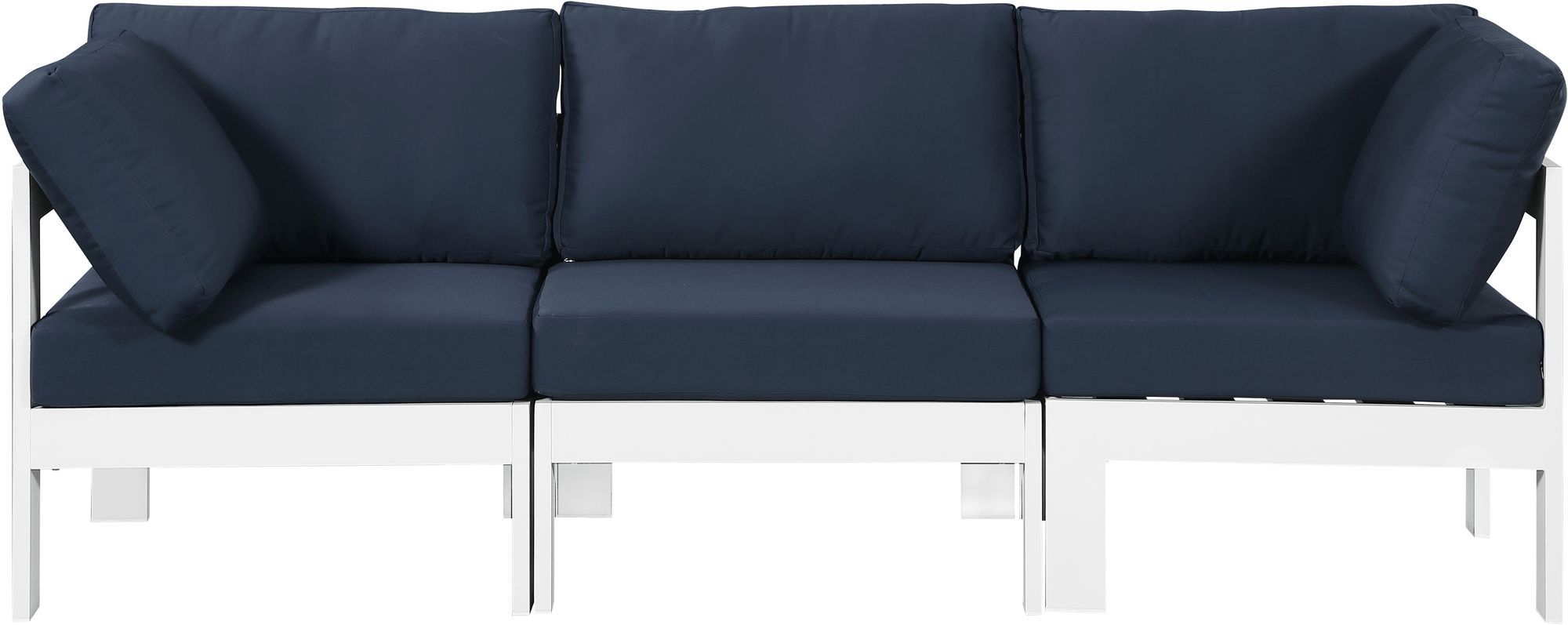 Nizuc 90" Outdoor Patio Waterproof Fabric Modular Sofa with Aluminum Frame