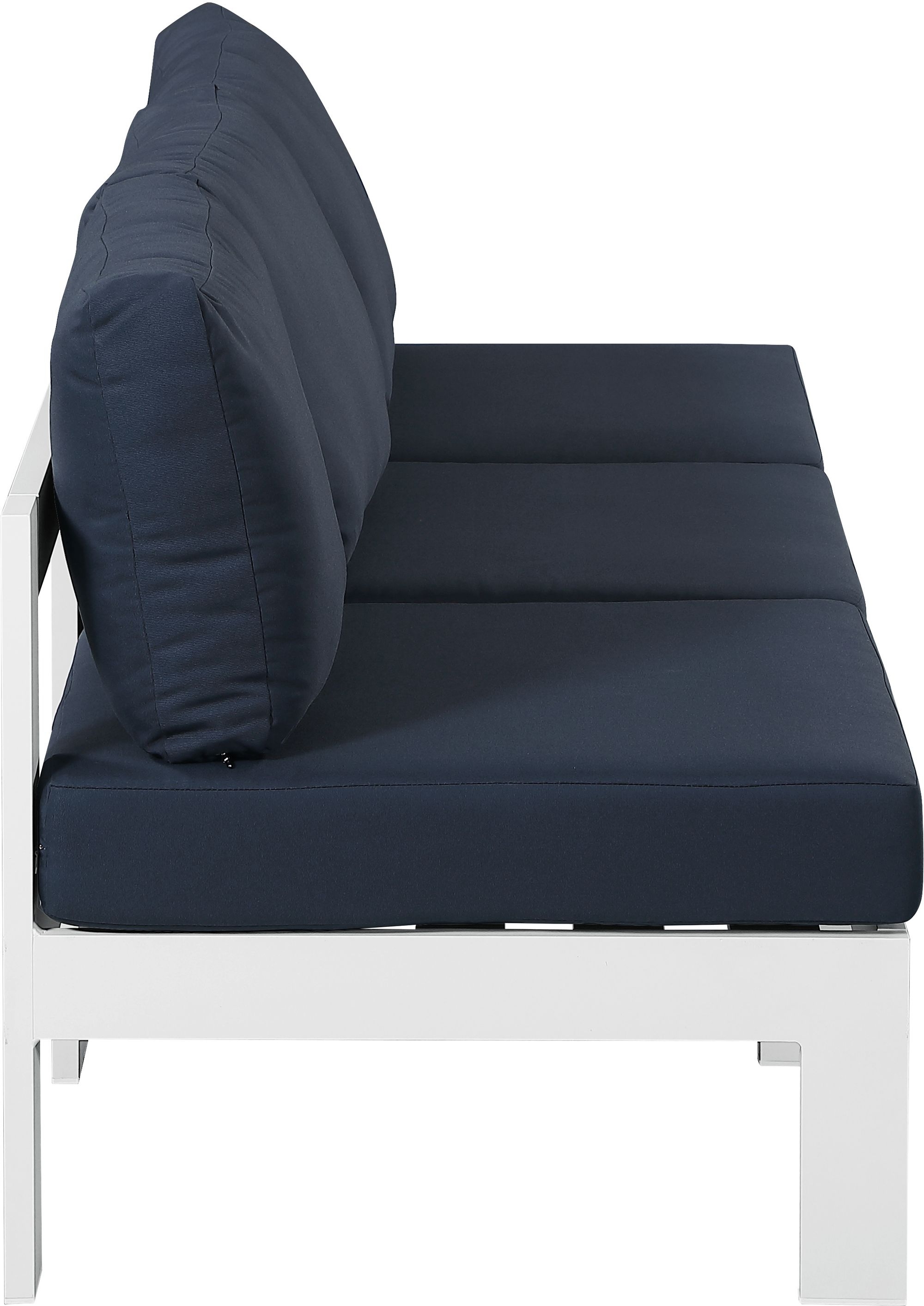 Nizuc 90" Outdoor Patio Waterproof Fabric Armless Modular Sofa with Aluminum Frame