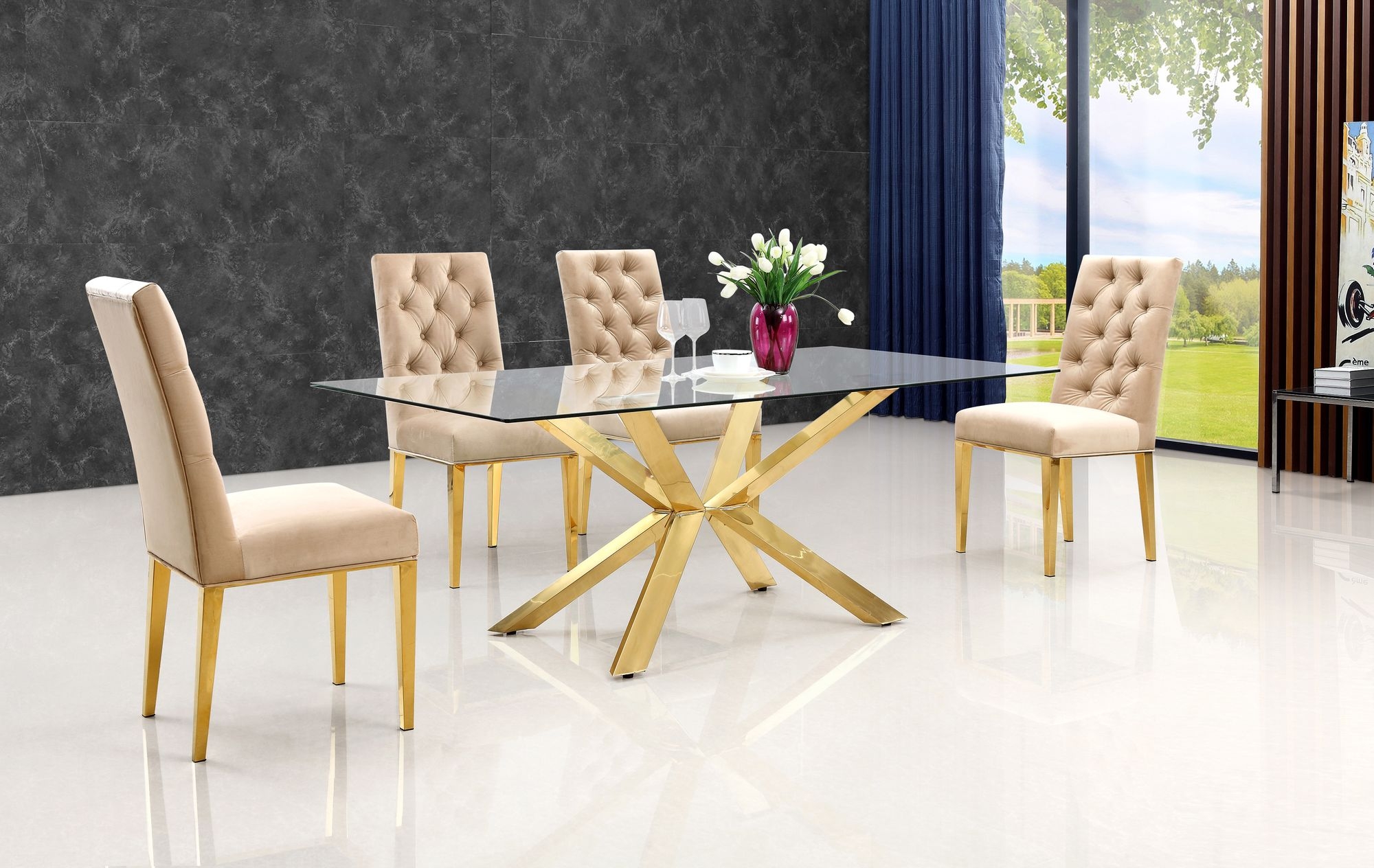 Capri Velvet Dining Chair