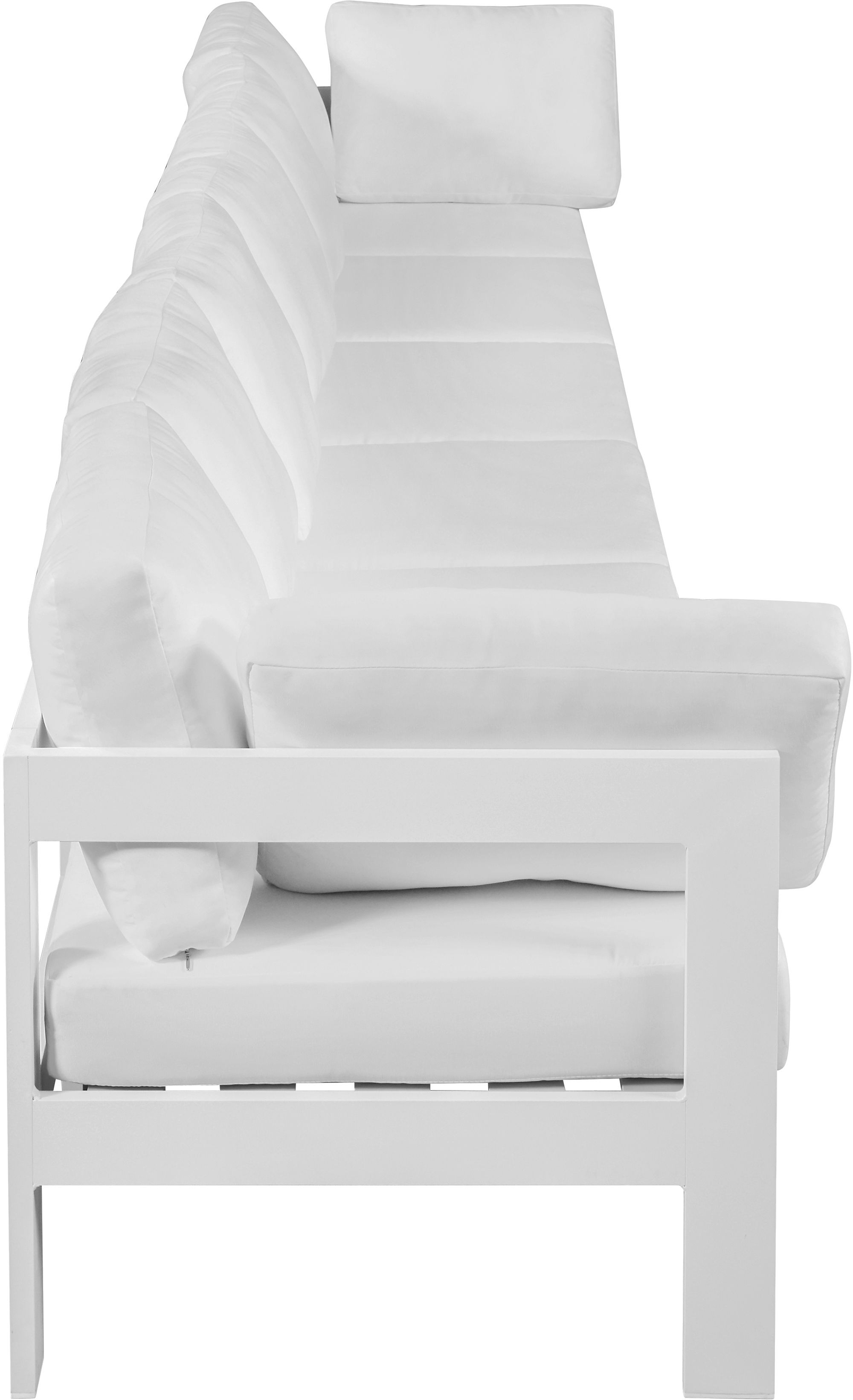 Nizuc 180" Outdoor Patio Waterproof Fabric Modular Sofa with Aluminum Frame