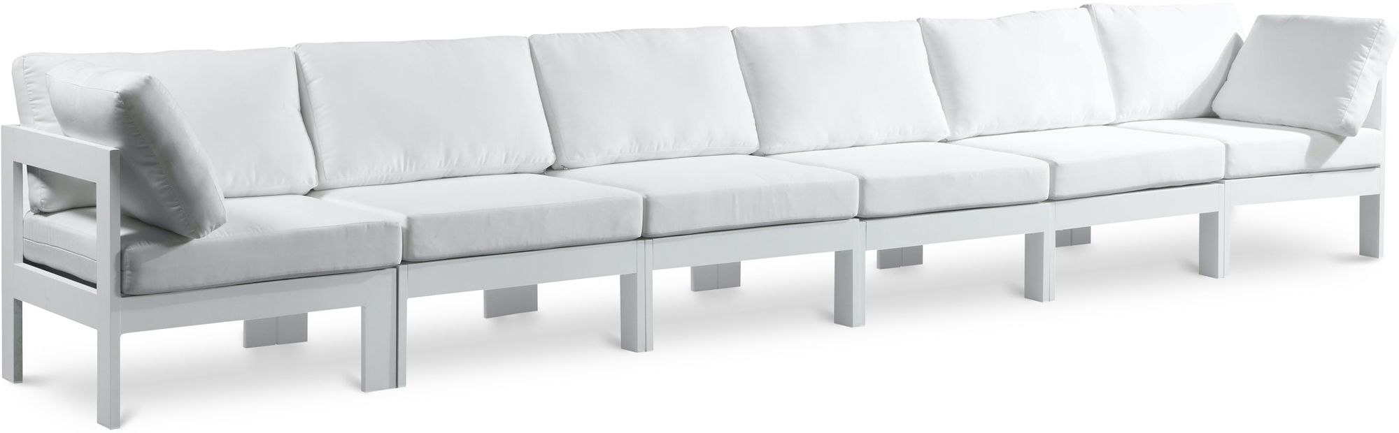 Nizuc 180" Outdoor Patio Waterproof Fabric Modular Sofa with Aluminum Frame