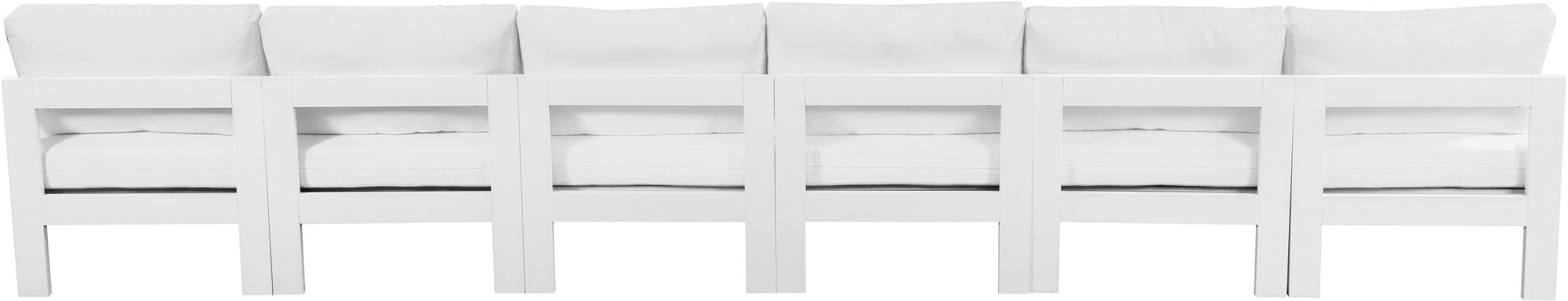 Nizuc 180" Outdoor Patio Waterproof Fabric Armless Modular Sofa with Aluminum Frame