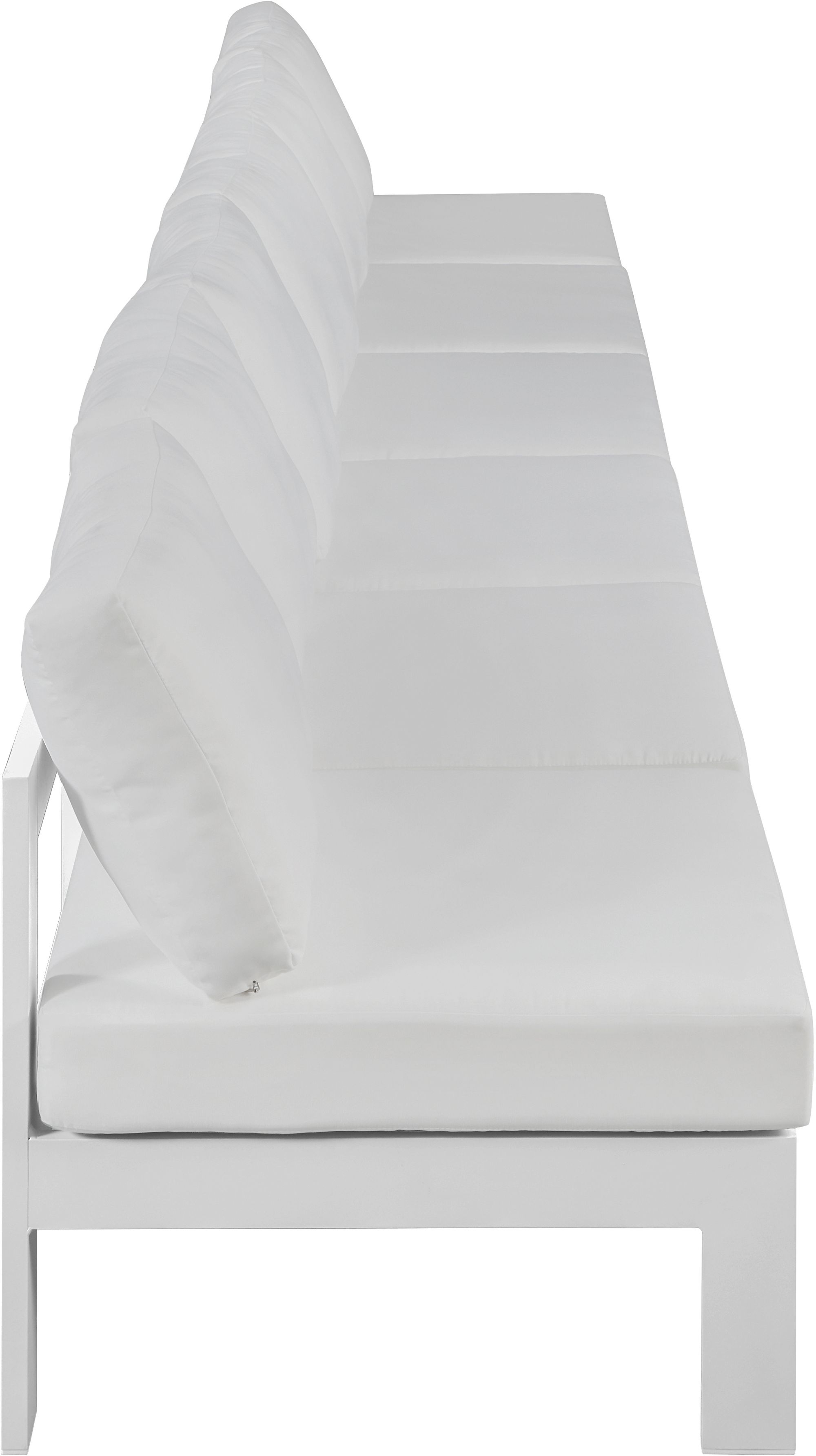 Nizuc 180" Outdoor Patio Waterproof Fabric Armless Modular Sofa with Aluminum Frame