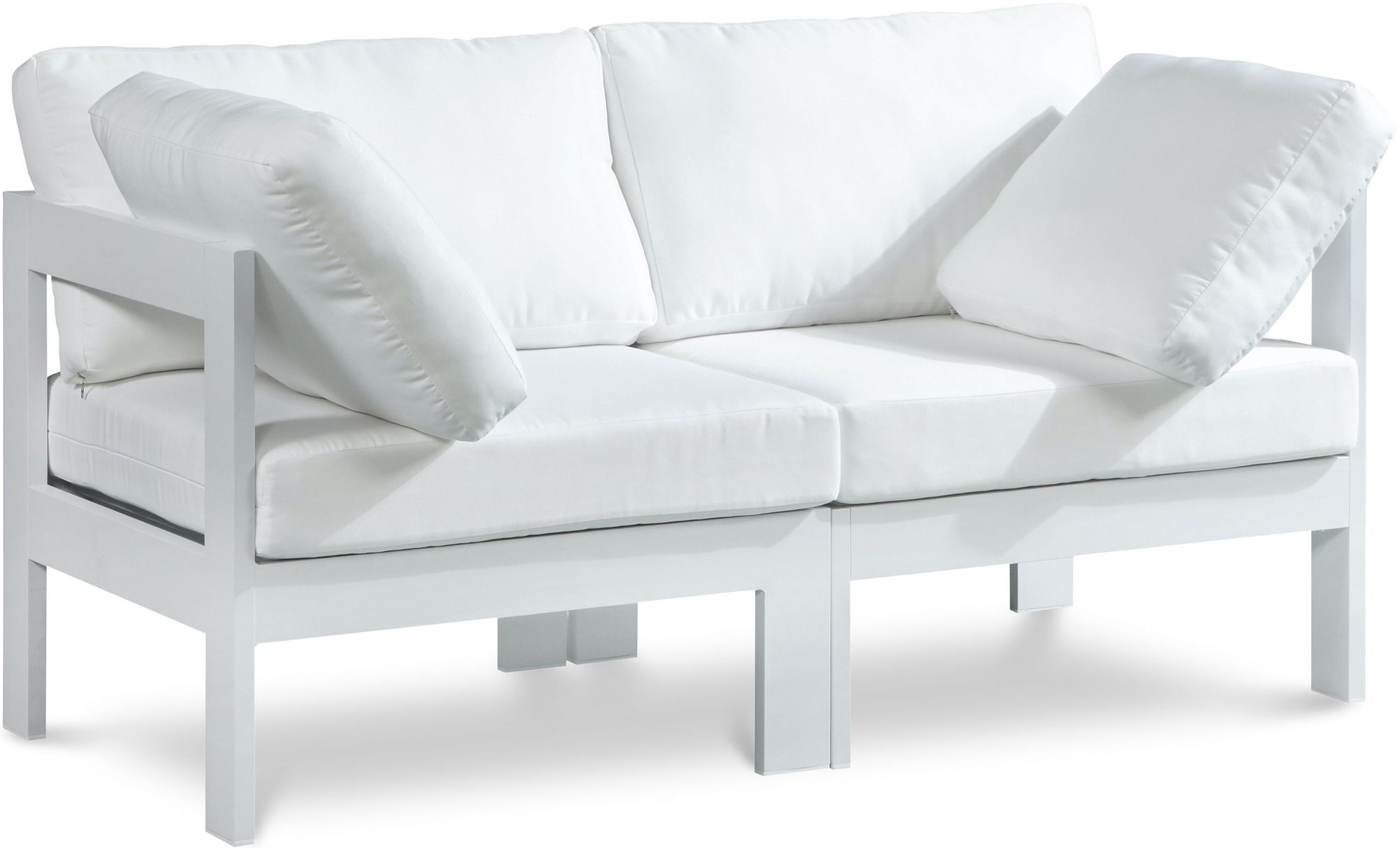 Nizuc 60" Outdoor Patio Waterproof Fabric Modular Sofa with Aluminum Frame