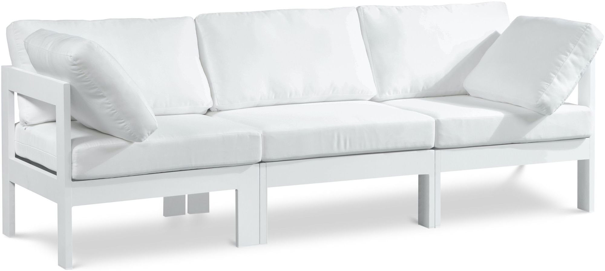 Nizuc 90" Outdoor Patio Waterproof Fabric Modular Sofa with Aluminum Frame