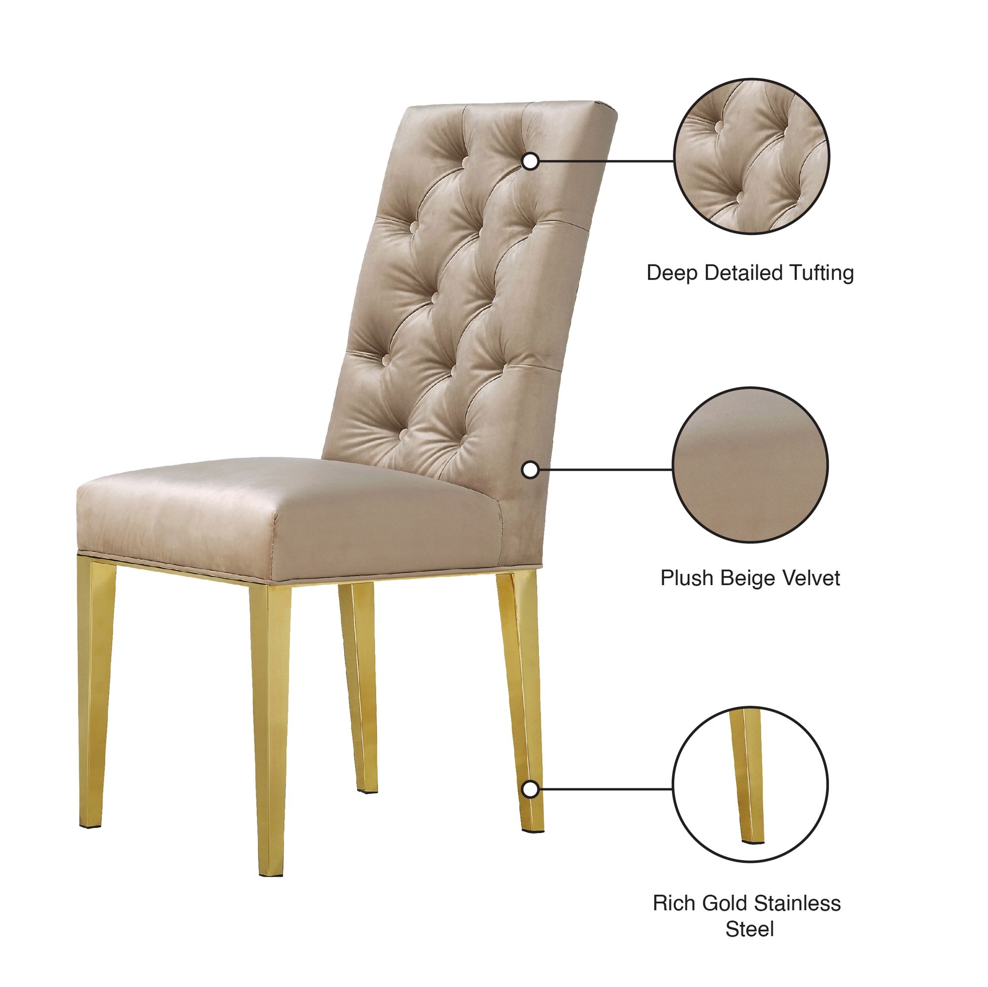 Capri Velvet Dining Chair
