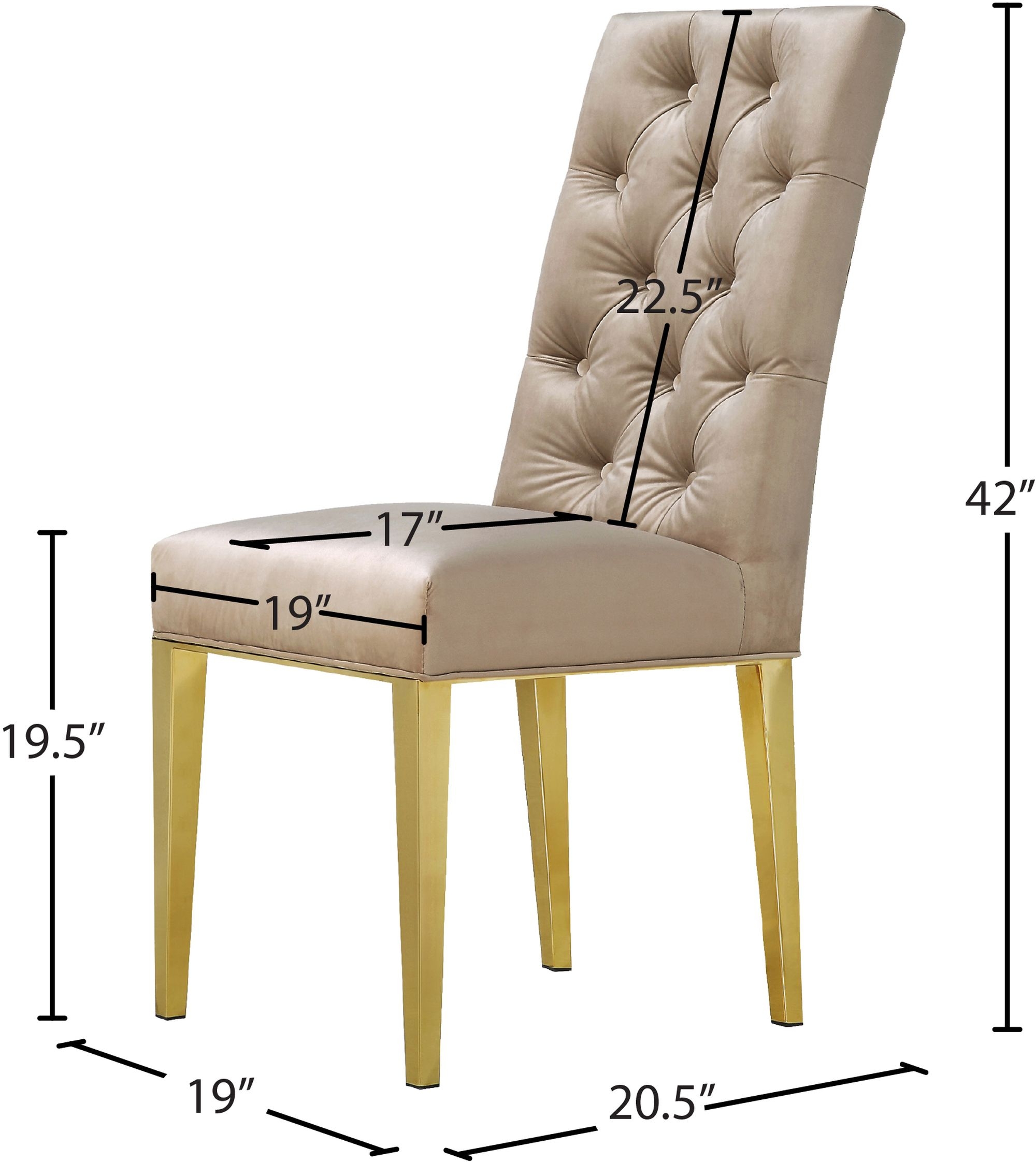 Capri Velvet Dining Chair