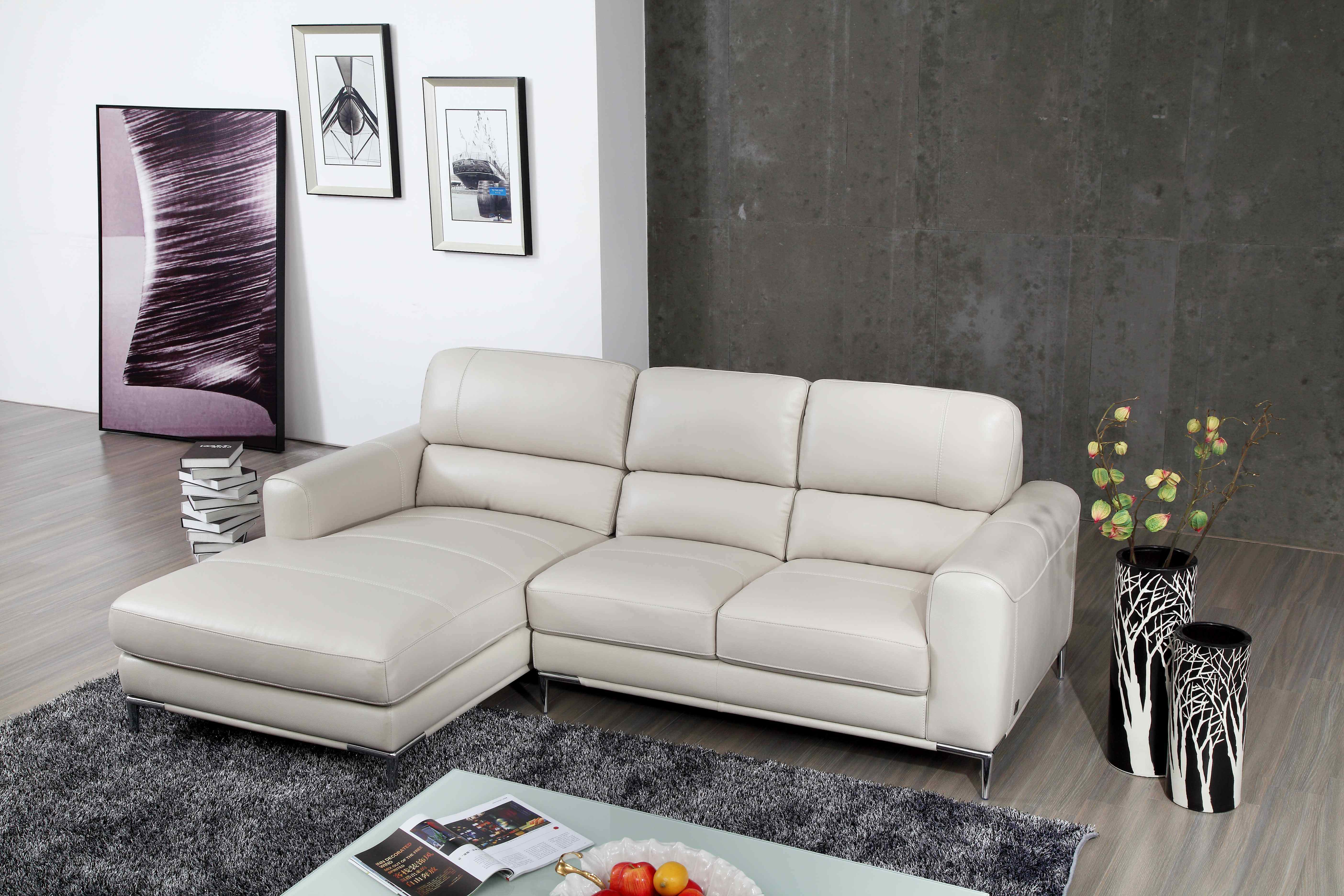 Crosby Sectional Sofa in Bone Leather