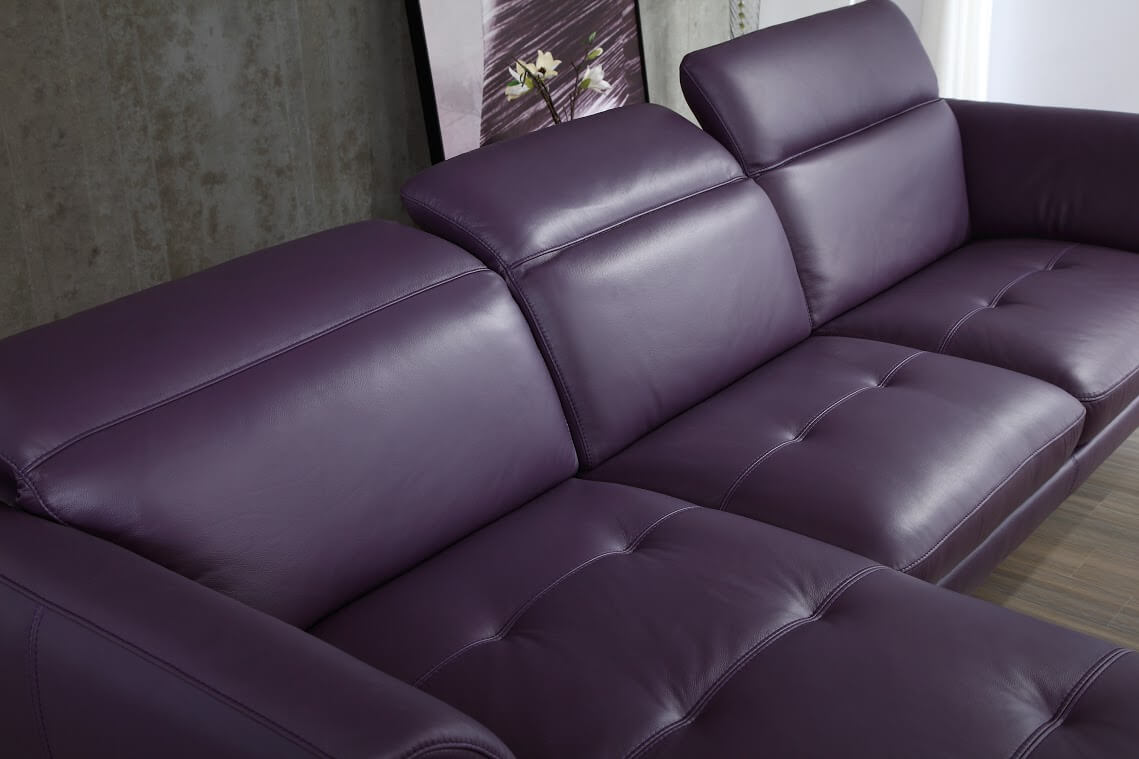 Orchard Thick Top Grain Leather Match Sectional, Left Arm Chaise Facing