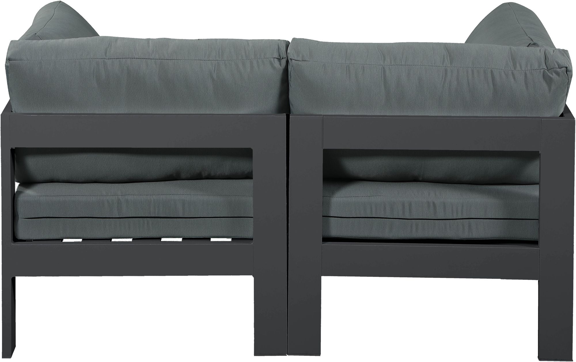 Nizuc 60" Outdoor Patio Waterproof Fabric Modular Sofa with Aluminum Frame