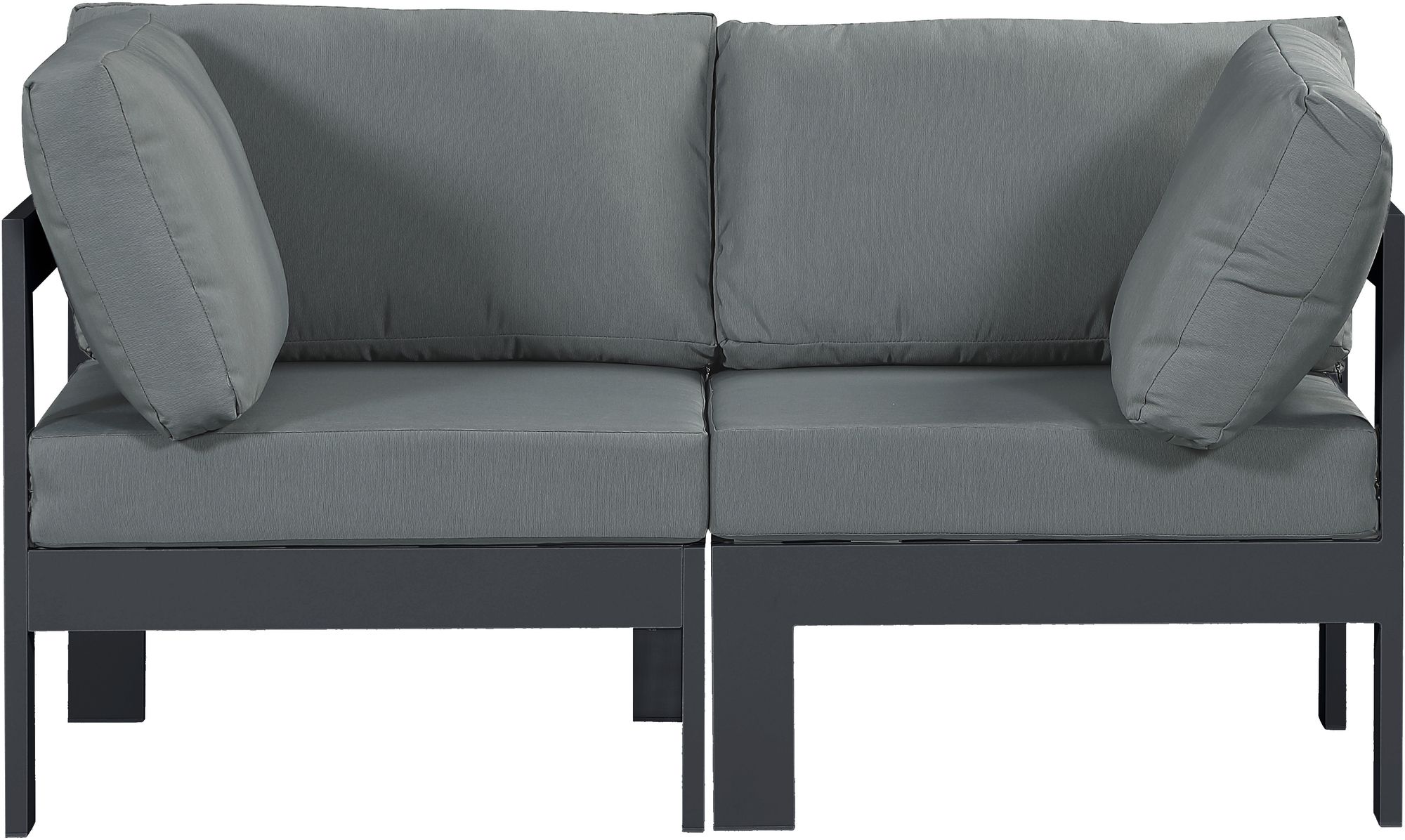 Nizuc 60" Outdoor Patio Waterproof Fabric Modular Sofa with Aluminum Frame