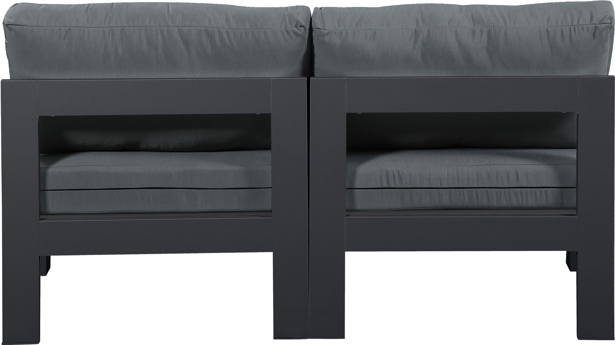 Nizuc 60" Outdoor Patio Waterproof Fabric Armless Modular Sofa with Aluminum Frame