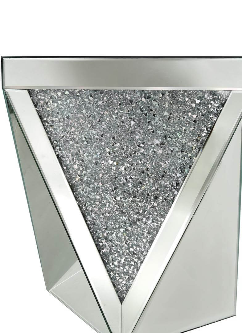 Noralie 82772 Mirrored/Faux Diamonds End Table