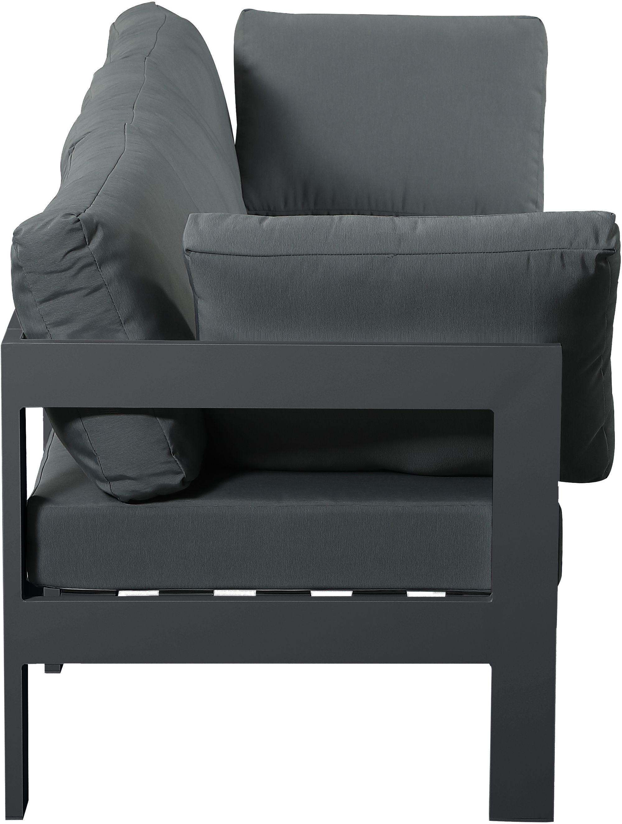 Nizuc 90" Outdoor Patio Waterproof Fabric Modular Sofa with Aluminum Frame
