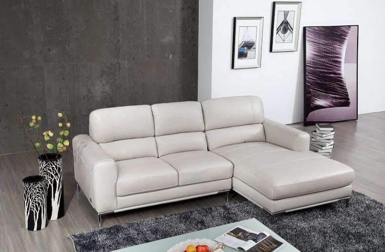 Crosby Sectional Sofa in Bone Leather