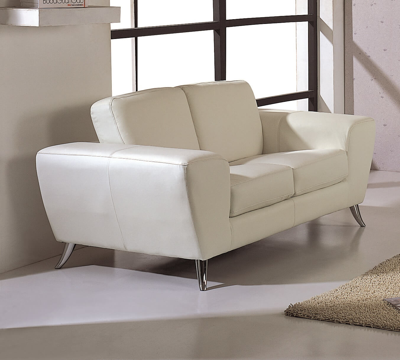 Julie Loveseat, White by Beverly Hills Furniture