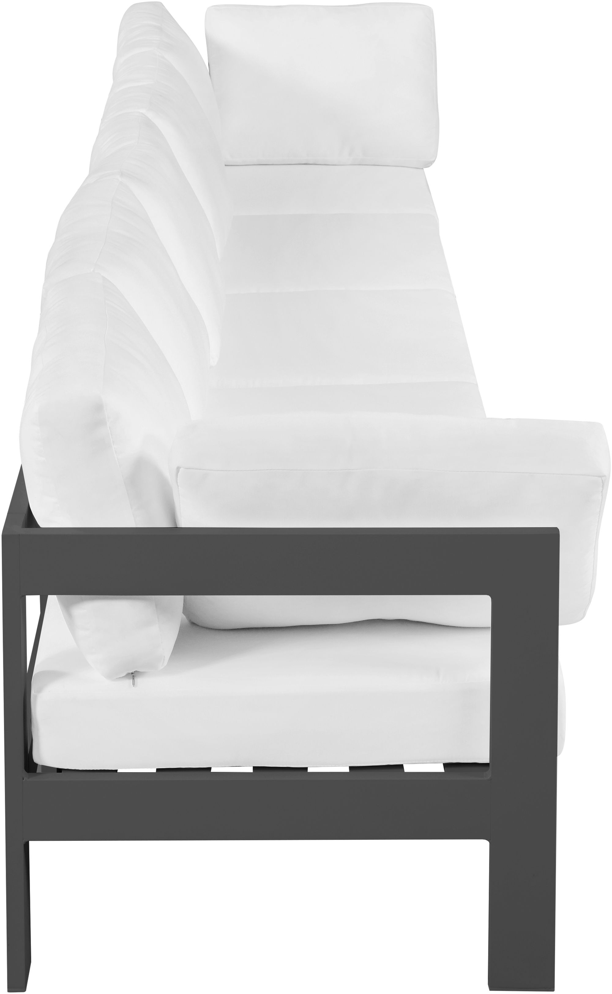 Nizuc 150" Outdoor Patio Waterproof Fabric Modular Sofa with Aluminum Frame