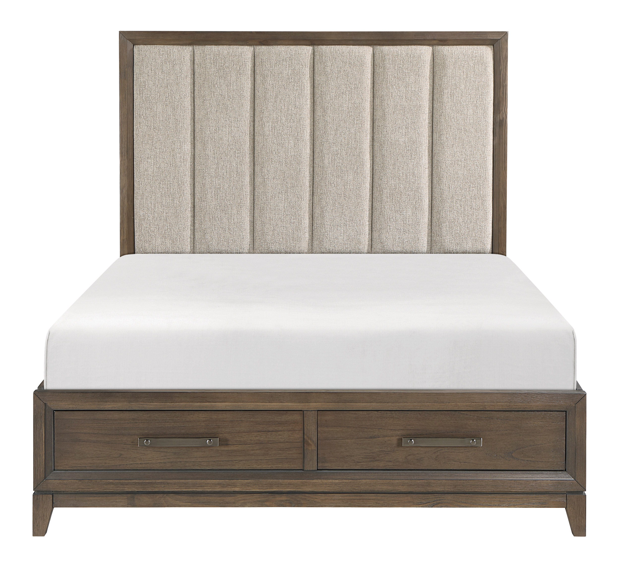 Cambridge Chenille/Wood Storage Platform Bed