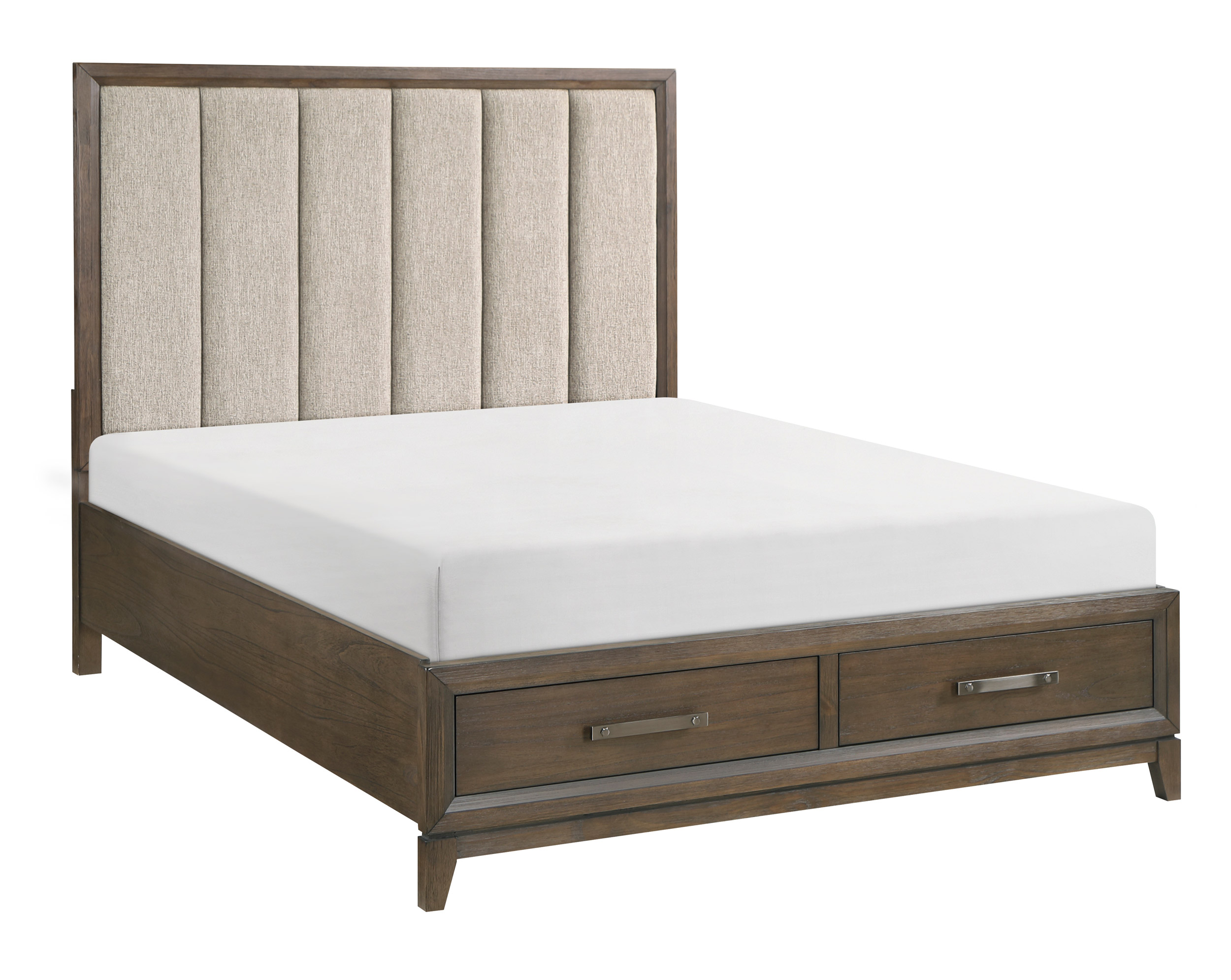 Cambridge Chenille/Wood Storage Platform Bedroom Set