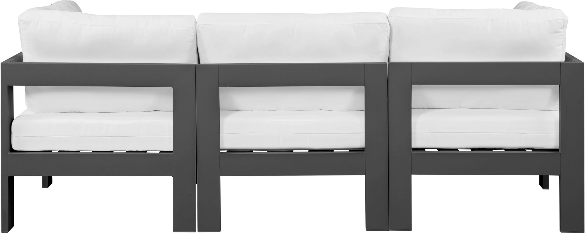 Nizuc 90" Outdoor Patio Waterproof Fabric Modular Sofa with Aluminum Frame