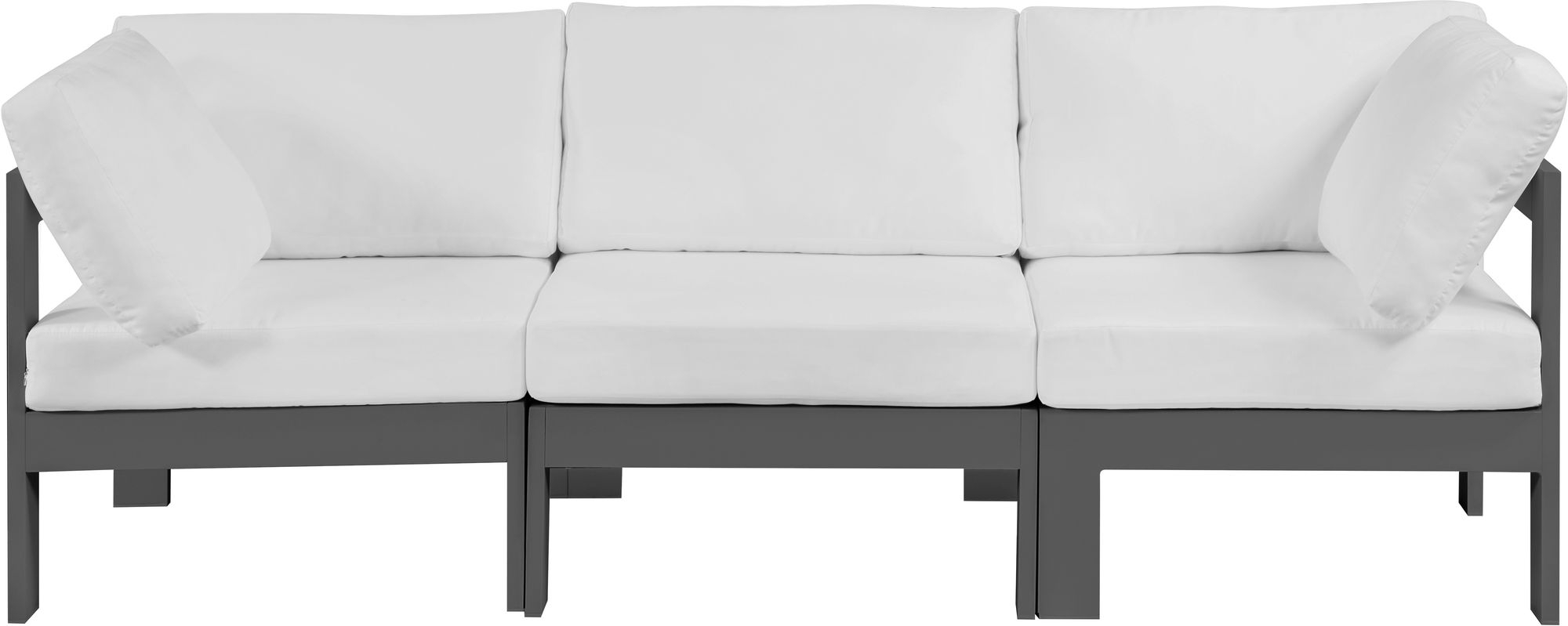 Nizuc 90" Outdoor Patio Waterproof Fabric Modular Sofa with Aluminum Frame