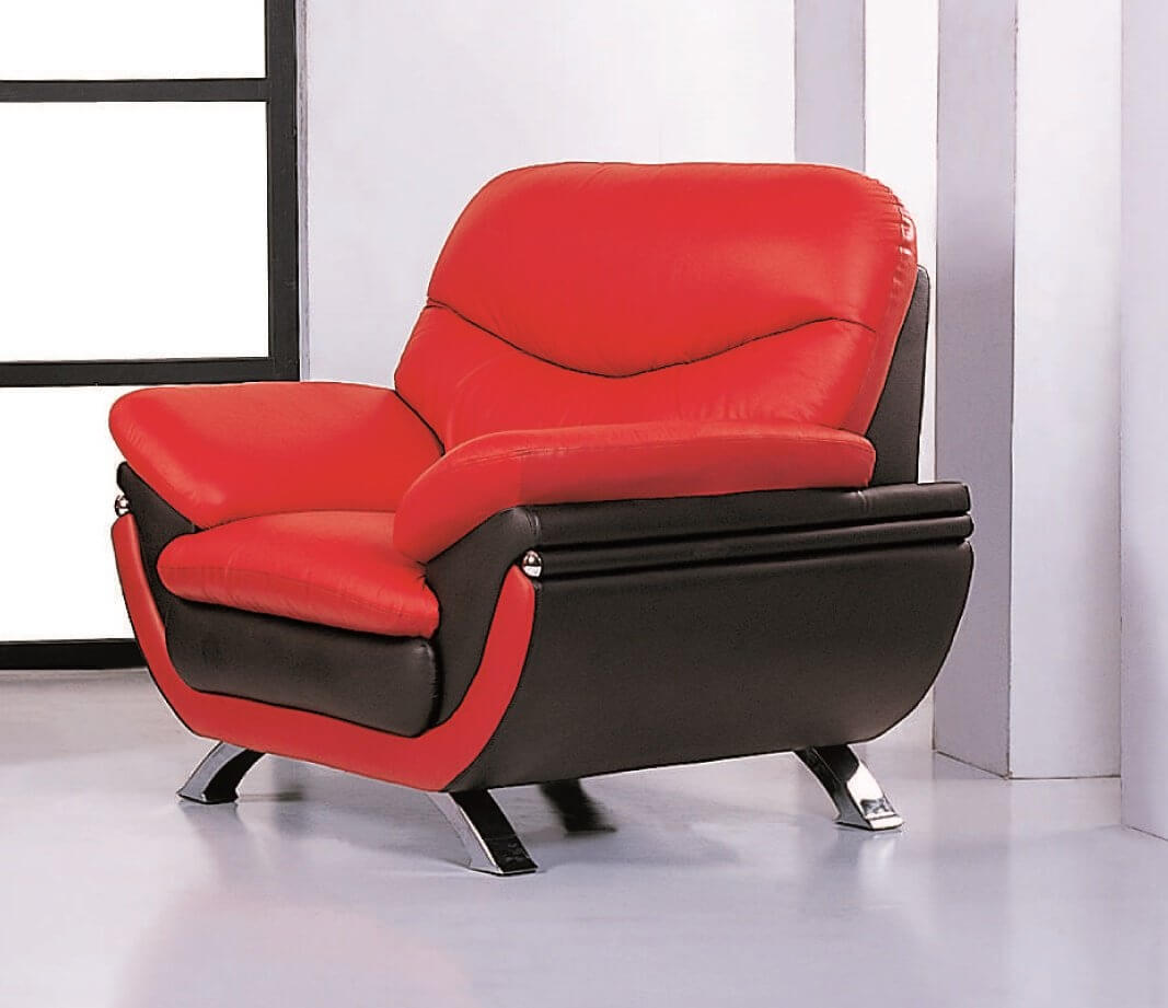 Jonus Top Grain Leather Match Chair