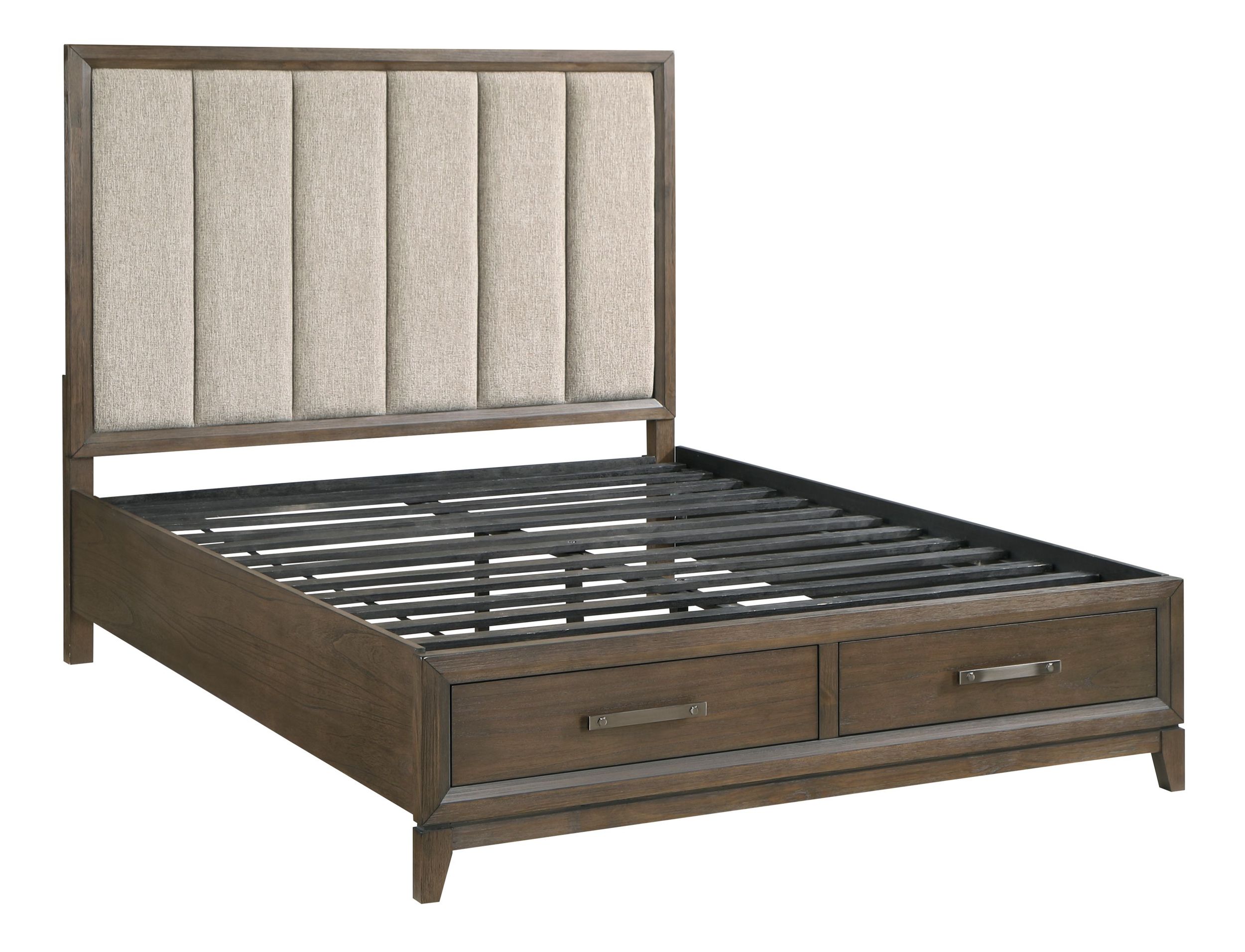 Cambridge Chenille/Wood Storage Platform Bed