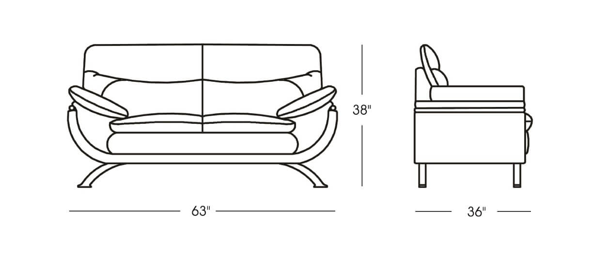 Jonus Living Room Set, Red by Beverly Hills Furniture