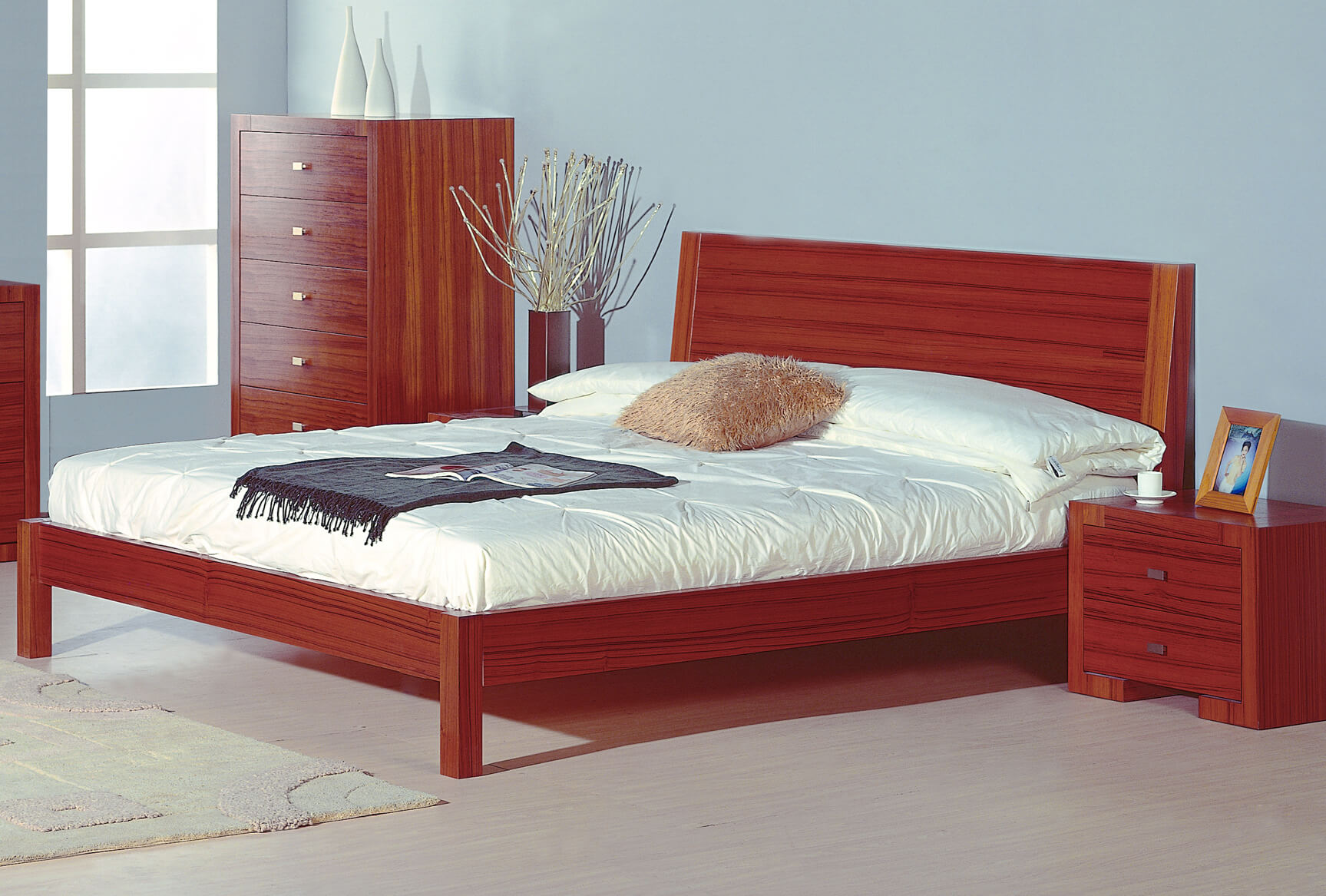 Alpha King Wood Veneer Bed