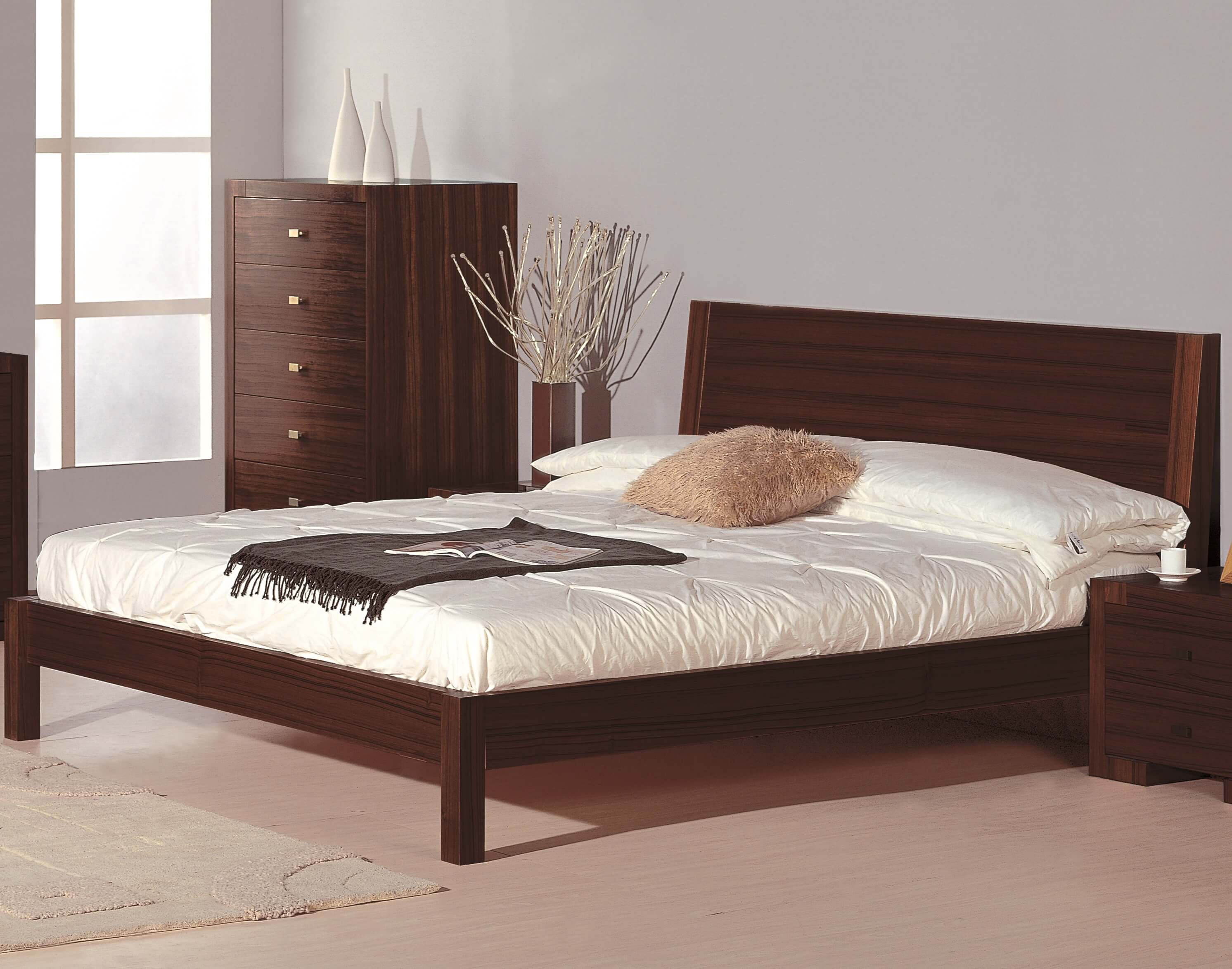 Alpha Queen Wood Veneer Bed