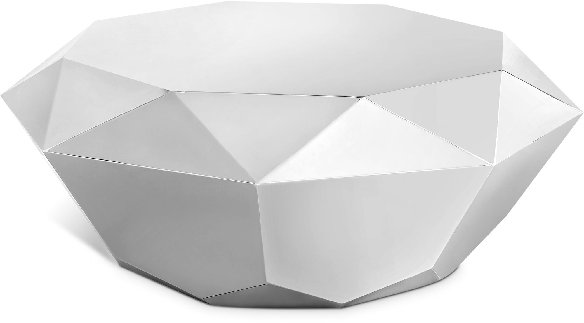 Gemma 39" Diamond Steel Coffee Table