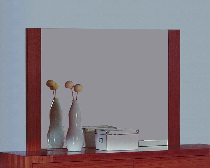 Alpha Rectangular Wood Veneer Mirror