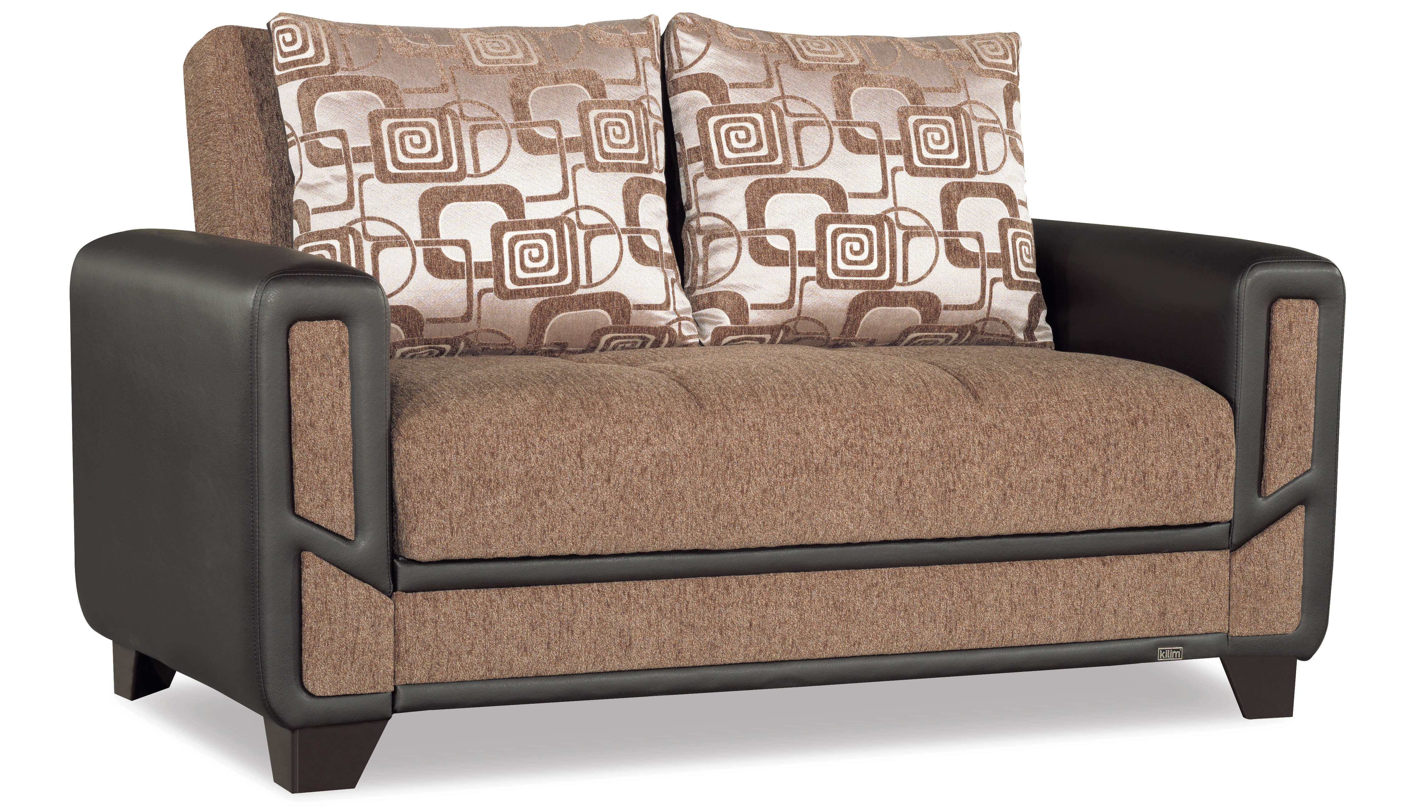 Mondo Modern Loveseat, Brown by Casamode