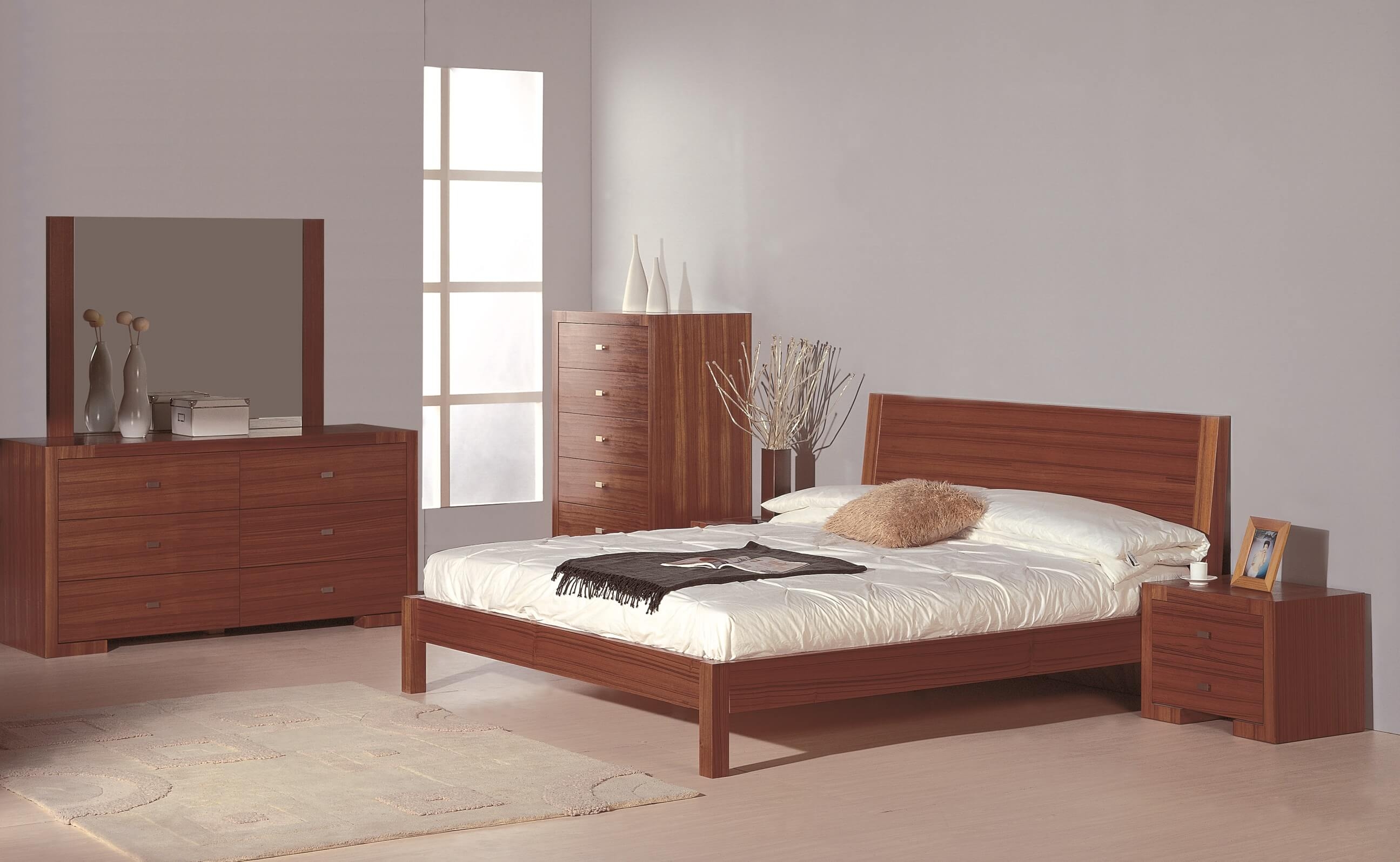 Alpha Wood Veneer Bed