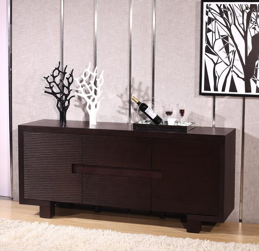 Etch Wood Veneer Buffet