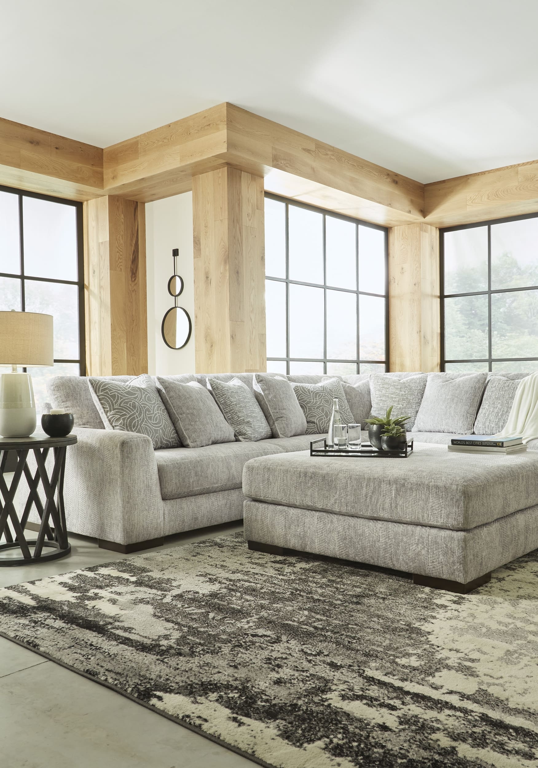 Regent Park 5-Piece Polyester L-Shaped Sectional Sofa