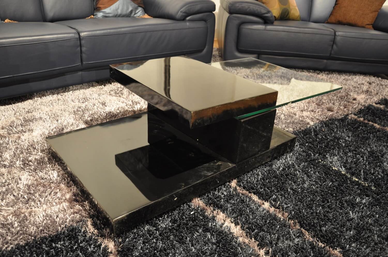 Swing Glass/Wood Coffee Table