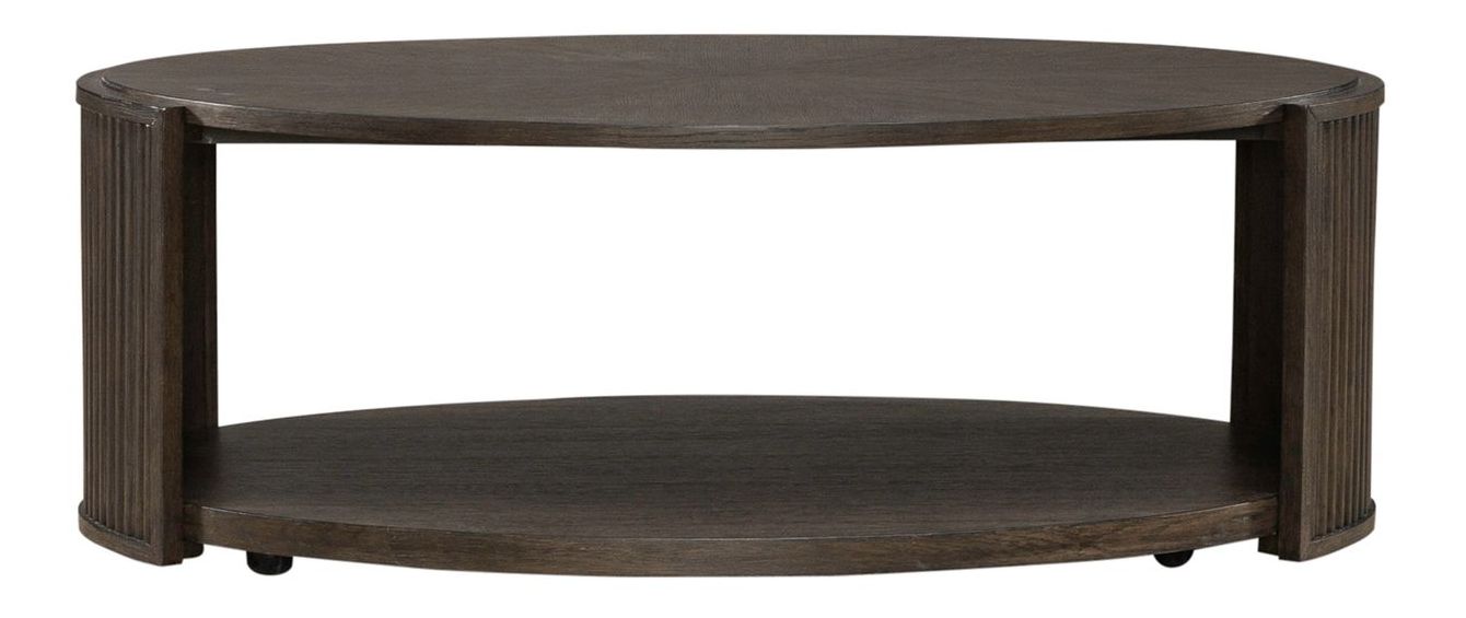 City View Storage Cocktail Set | Modern Oval Coffee Table