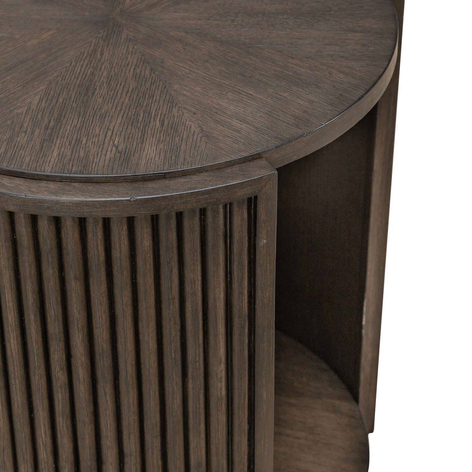 City View Storage Cocktail Set | Modern Oval Coffee Table