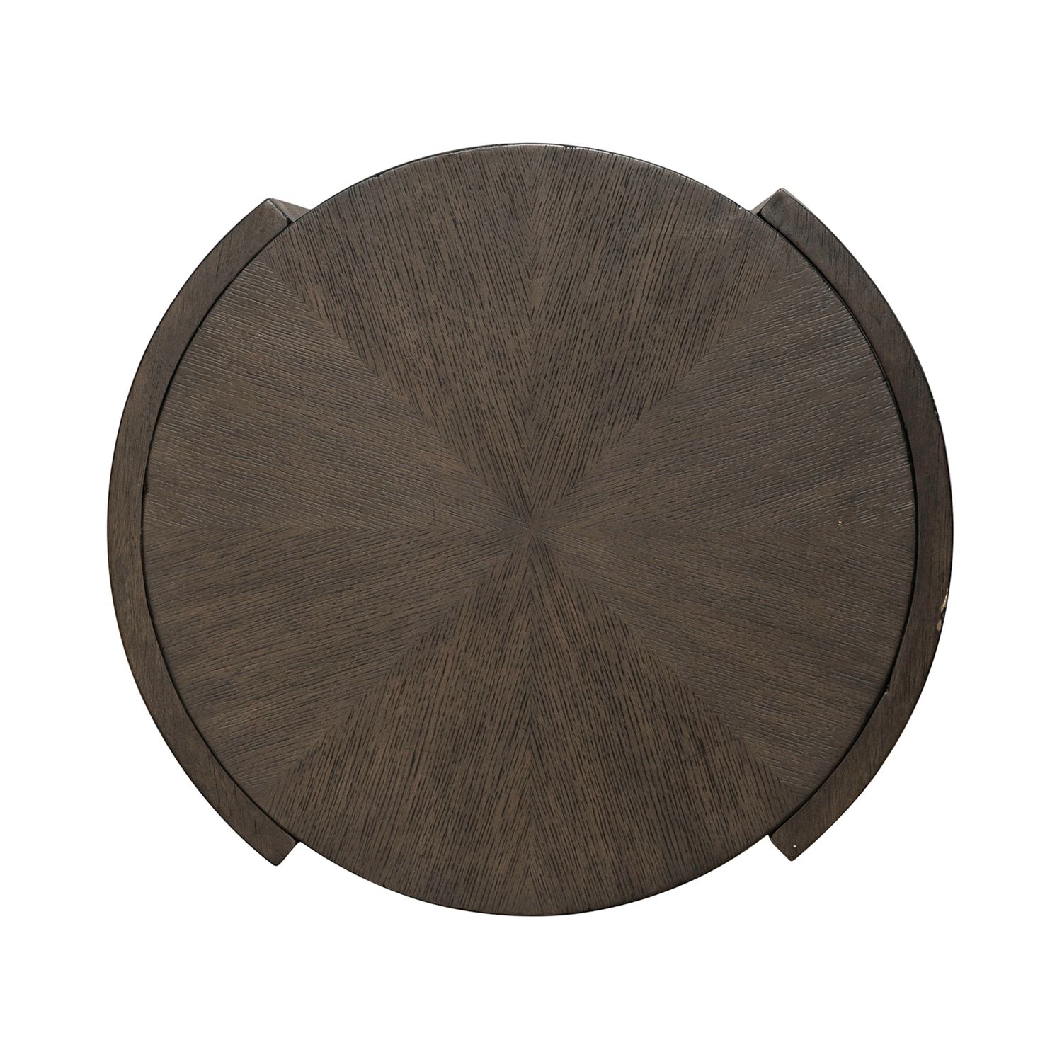 City View Round Wood Storage End Table
