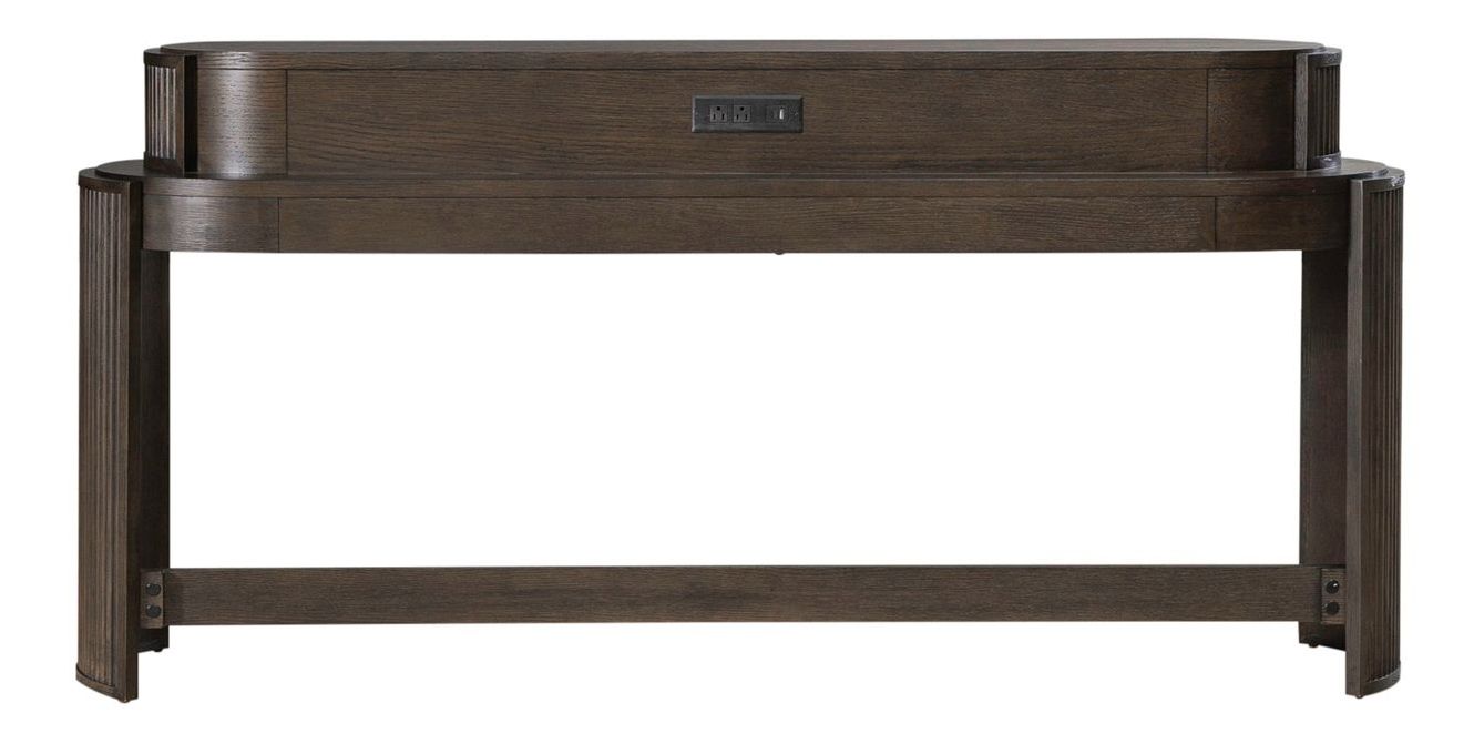 City View Console Bar Set | Modern Table w/Charging Station