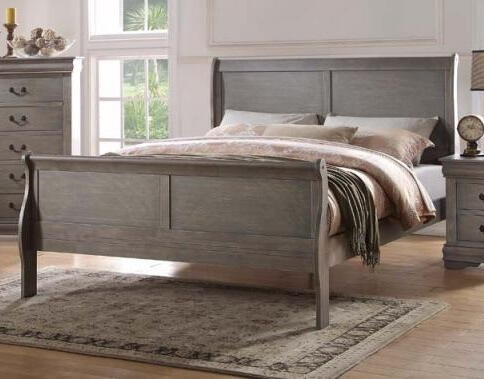 Louis Philippe III Queen Size Bed, Antique Grey by ACME
