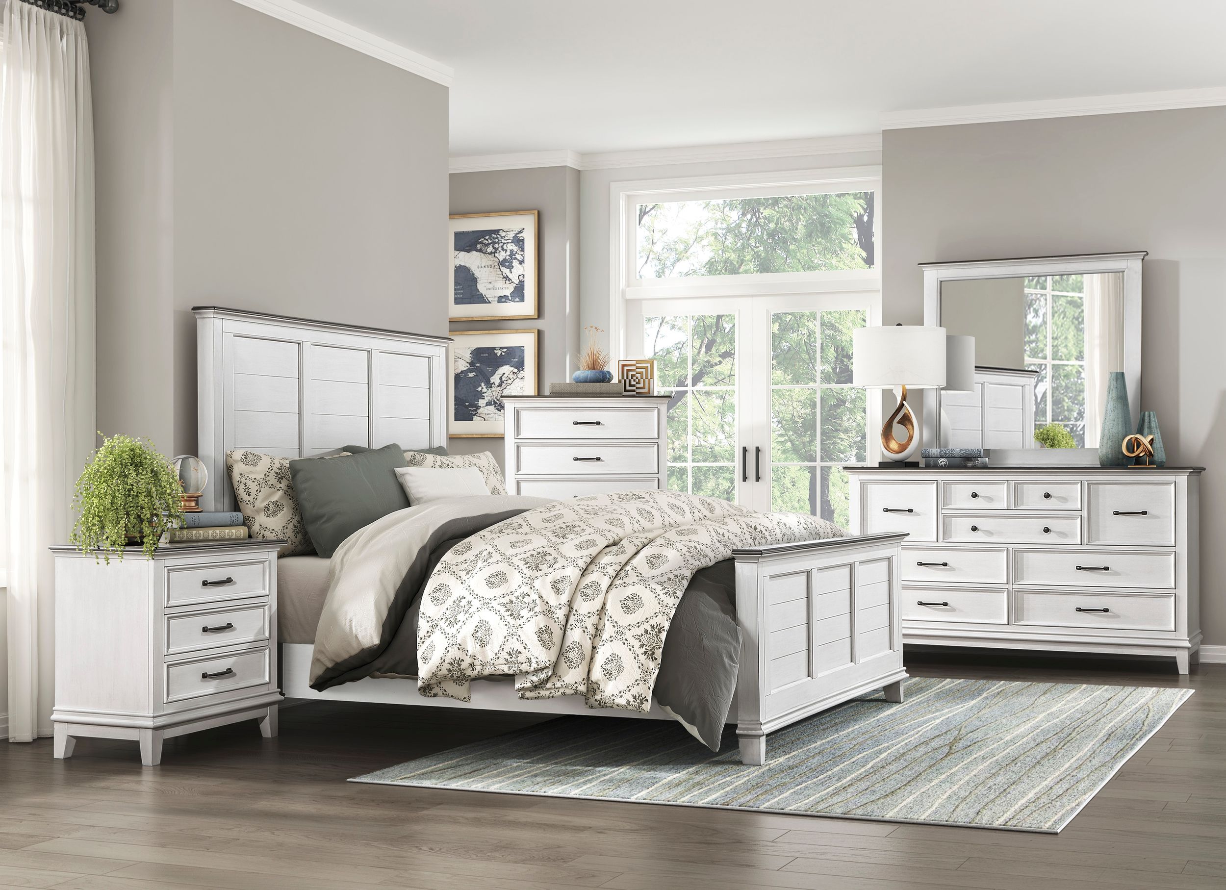 Chesterton Wood California King Panel Bed