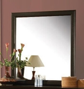 Louis Philippe III Mirror, Black by ACME
