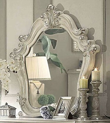 Versailles Mirror, Bone White by Acme Furniture