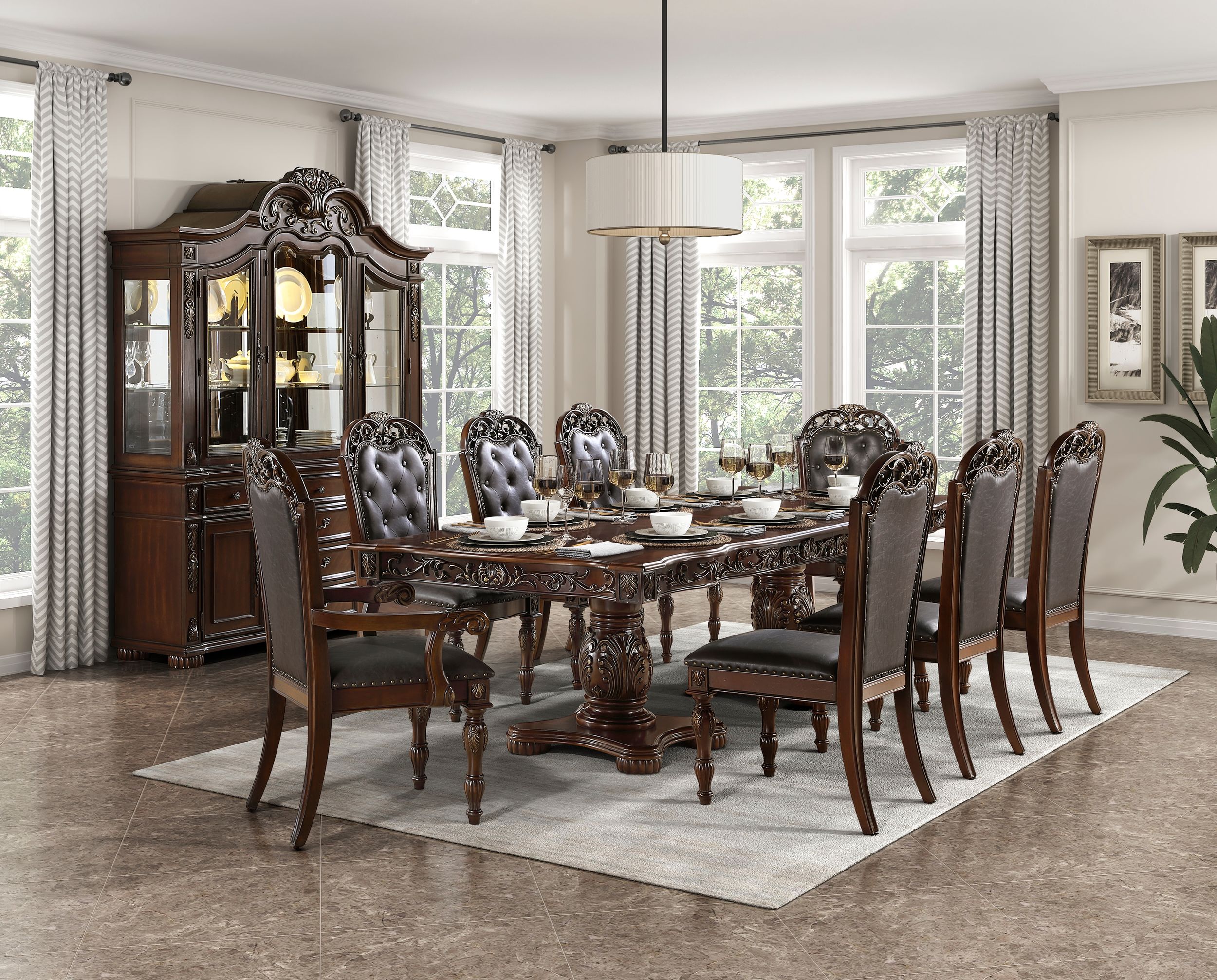 Adelina Rectangular Extendable Wood Dining Table