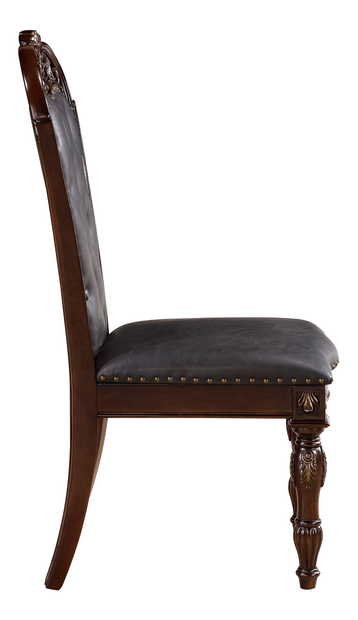 Adelina Faux Leather/Wood Side Chair