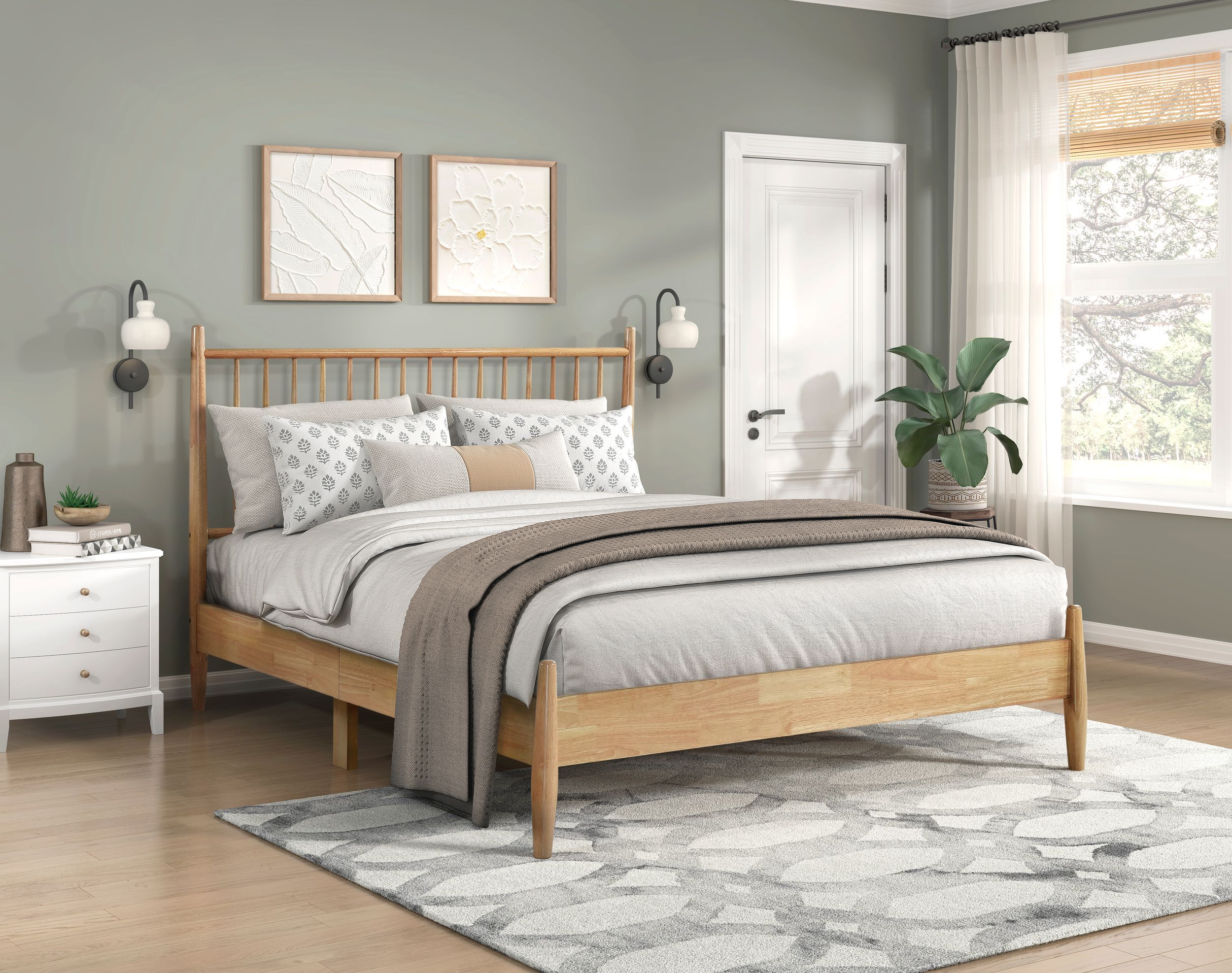 Brickell Wood Full Platform Bed
